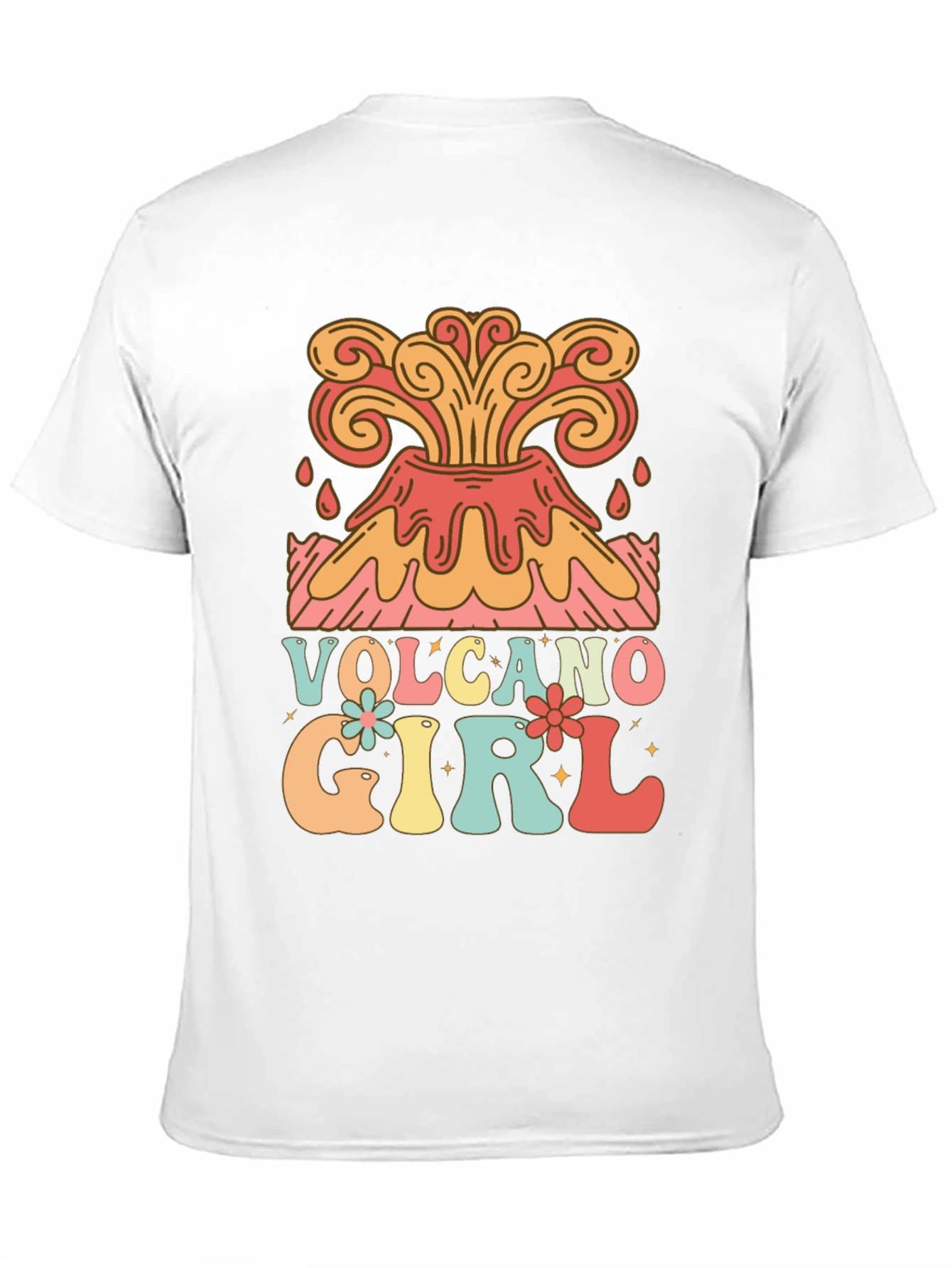 Volcano Girl Retro Style Graphic Tee