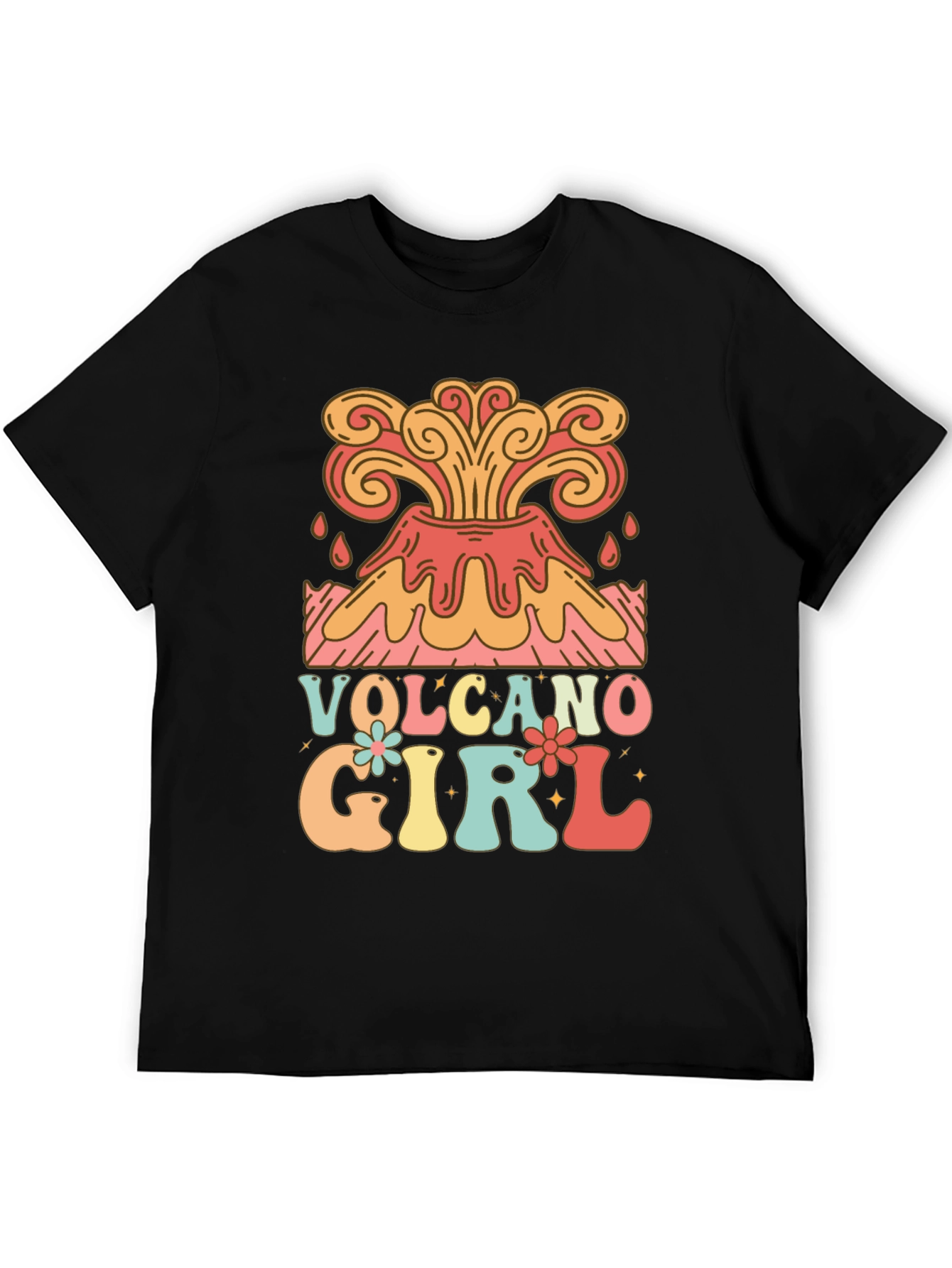Volcano Girl Retro Style Graphic Tee