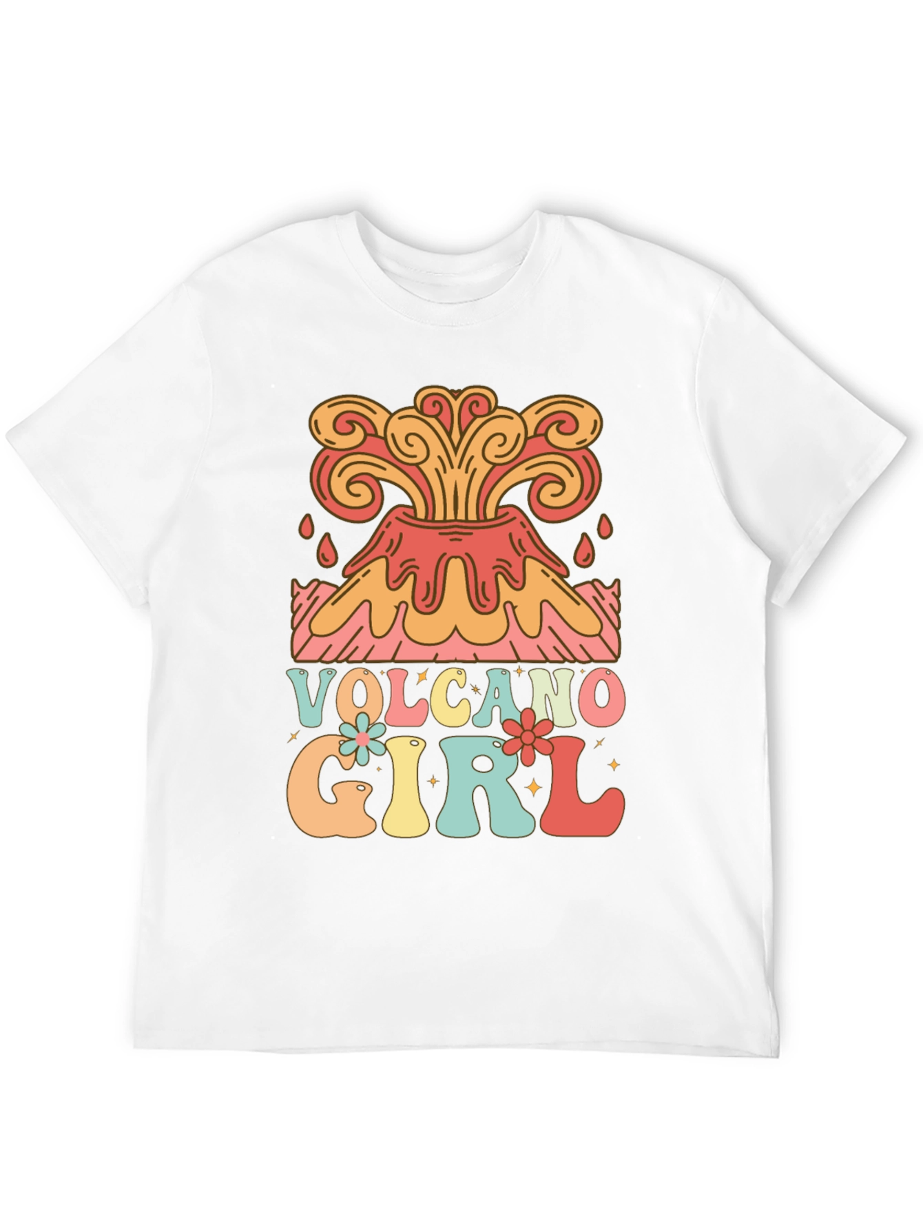Volcano Girl Retro Style Graphic Tee