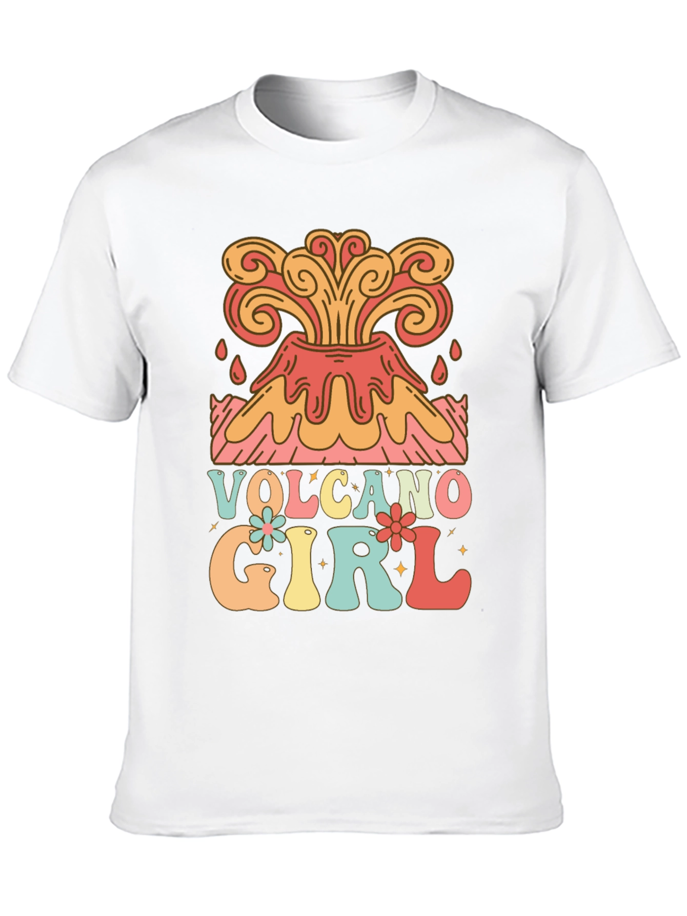 Volcano Girl Retro Style Graphic Tee