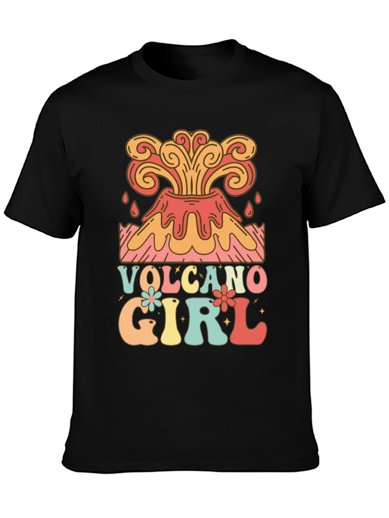 Volcano Girl Retro Style Graphic Tee