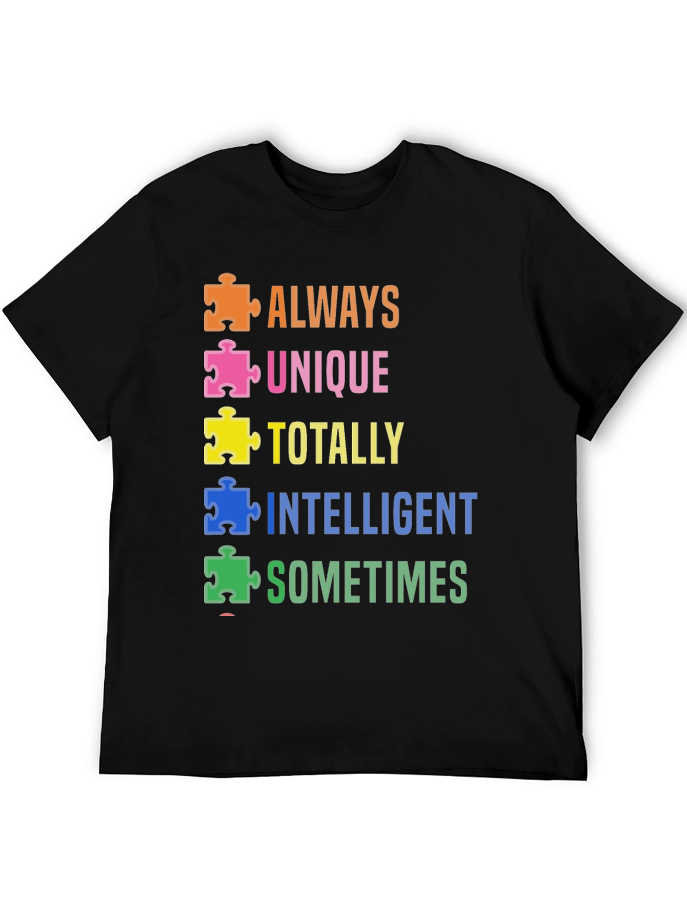 Autism Awareness T-Shirt - Always Unique Puzzle Piece Design