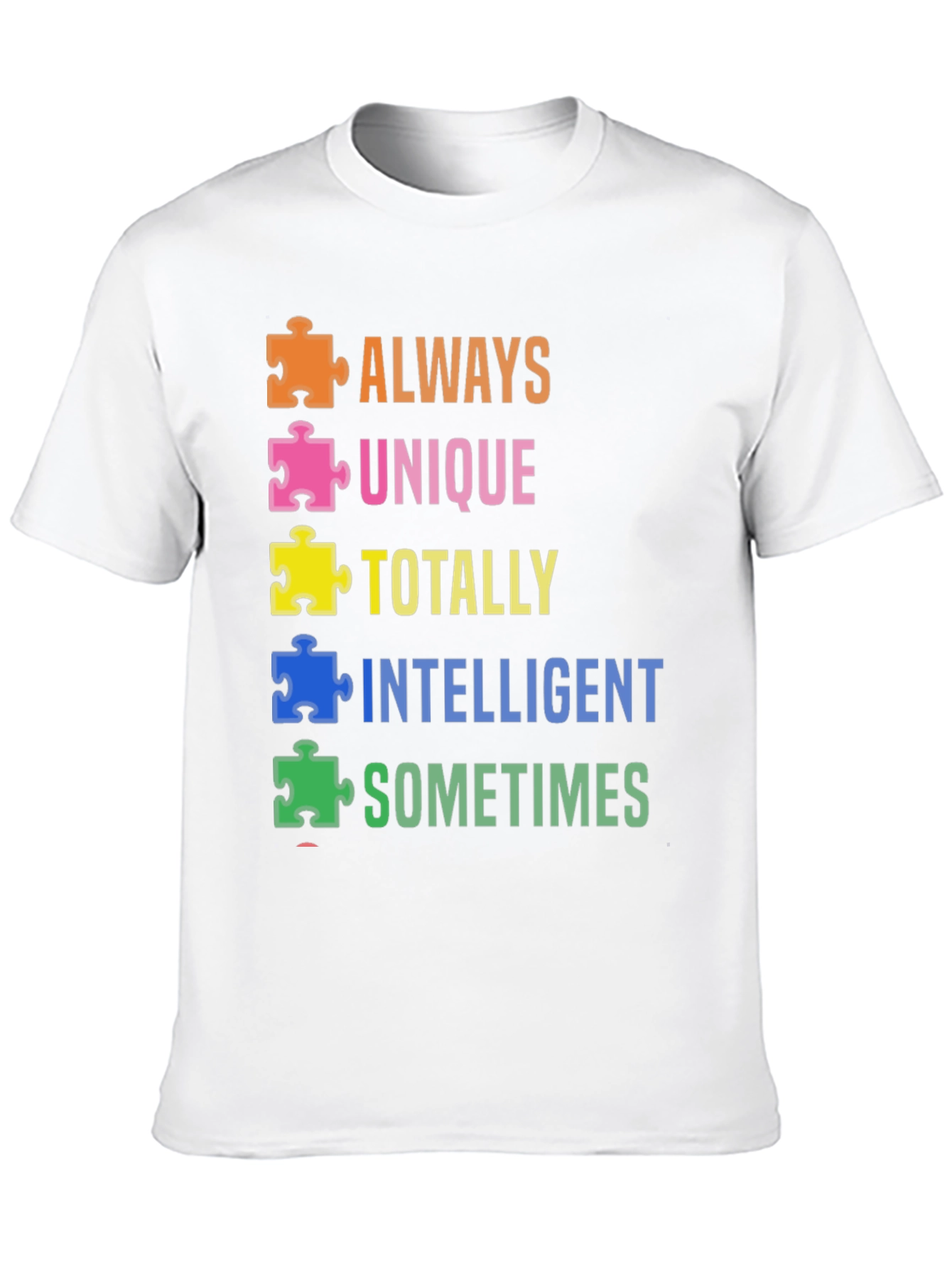 Autism Awareness T-Shirt - Always Unique Puzzle Piece Design
