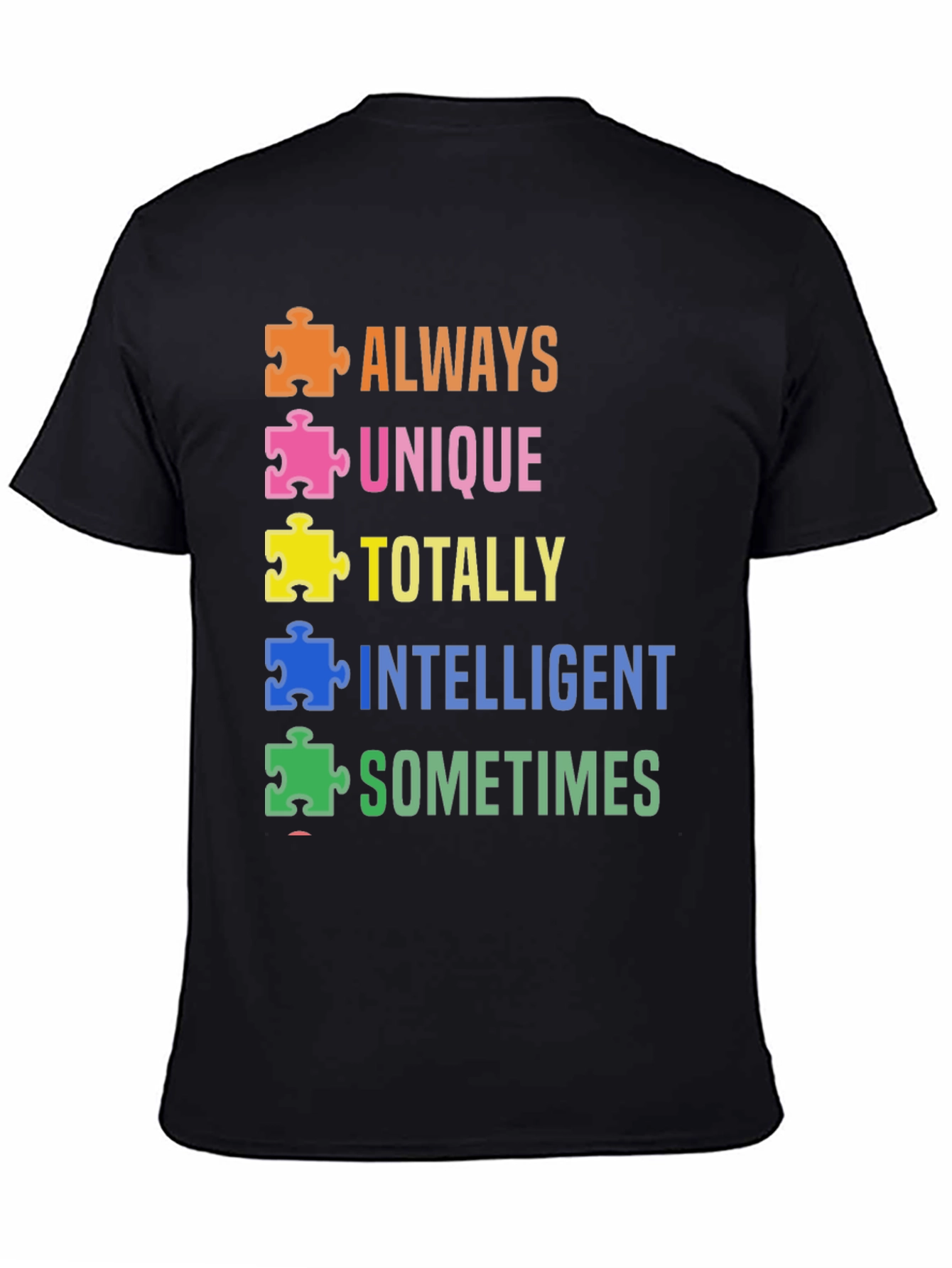 Autism Awareness T-Shirt - Always Unique Puzzle Piece Design