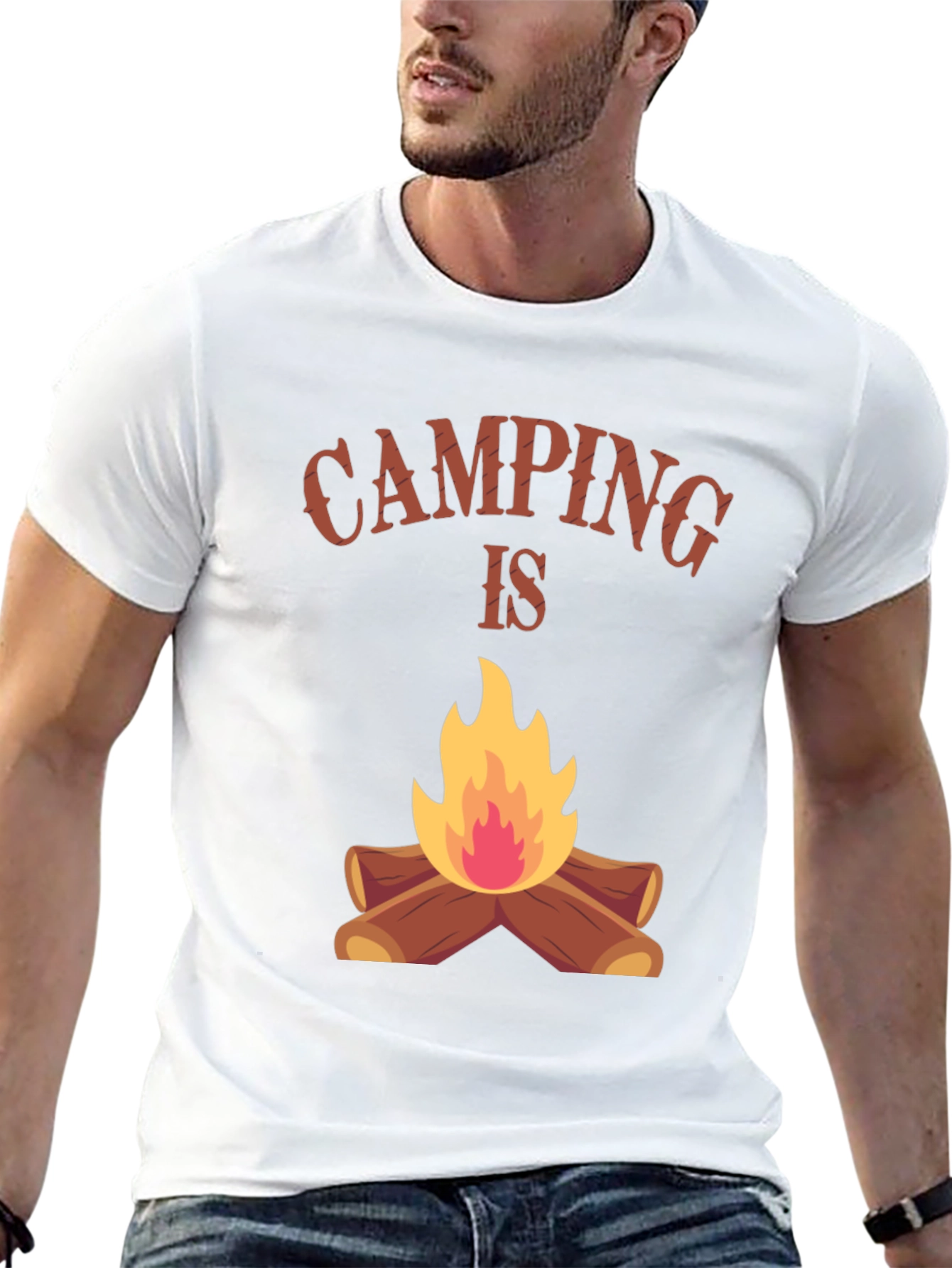 Camping Is Tee - Bonfire T-Shirt
