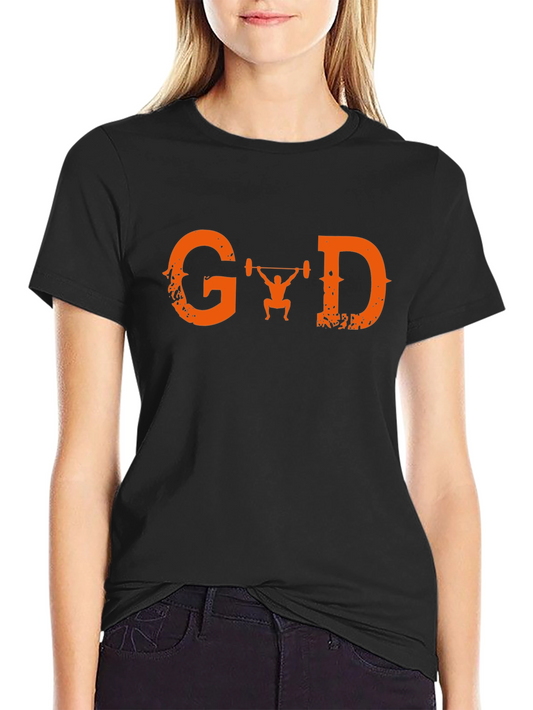 Graphic T-Shirt - Orange G Lifting D Design
