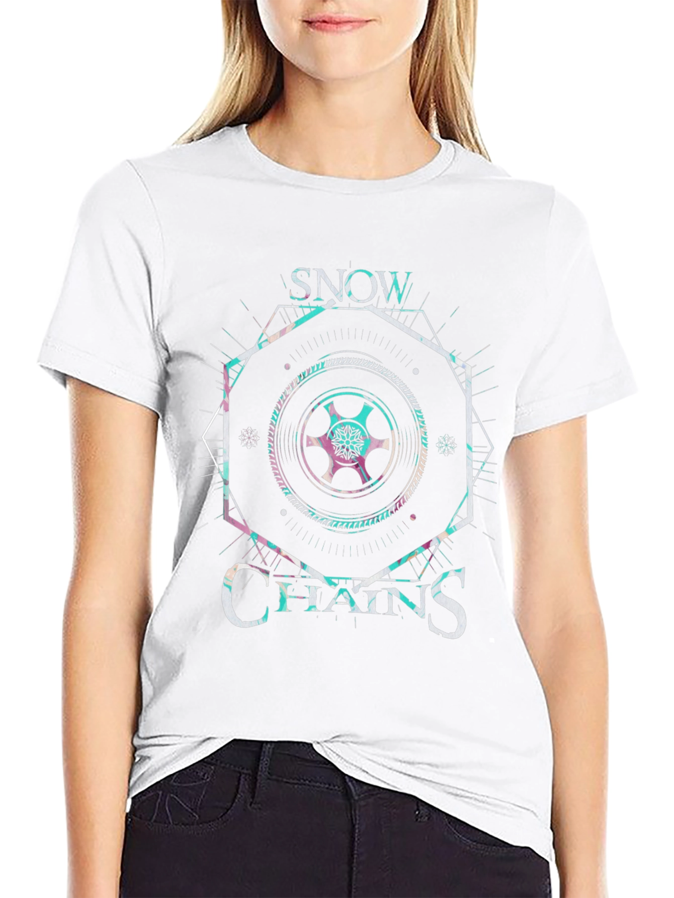 Snow Chains Graphic Tee - Black