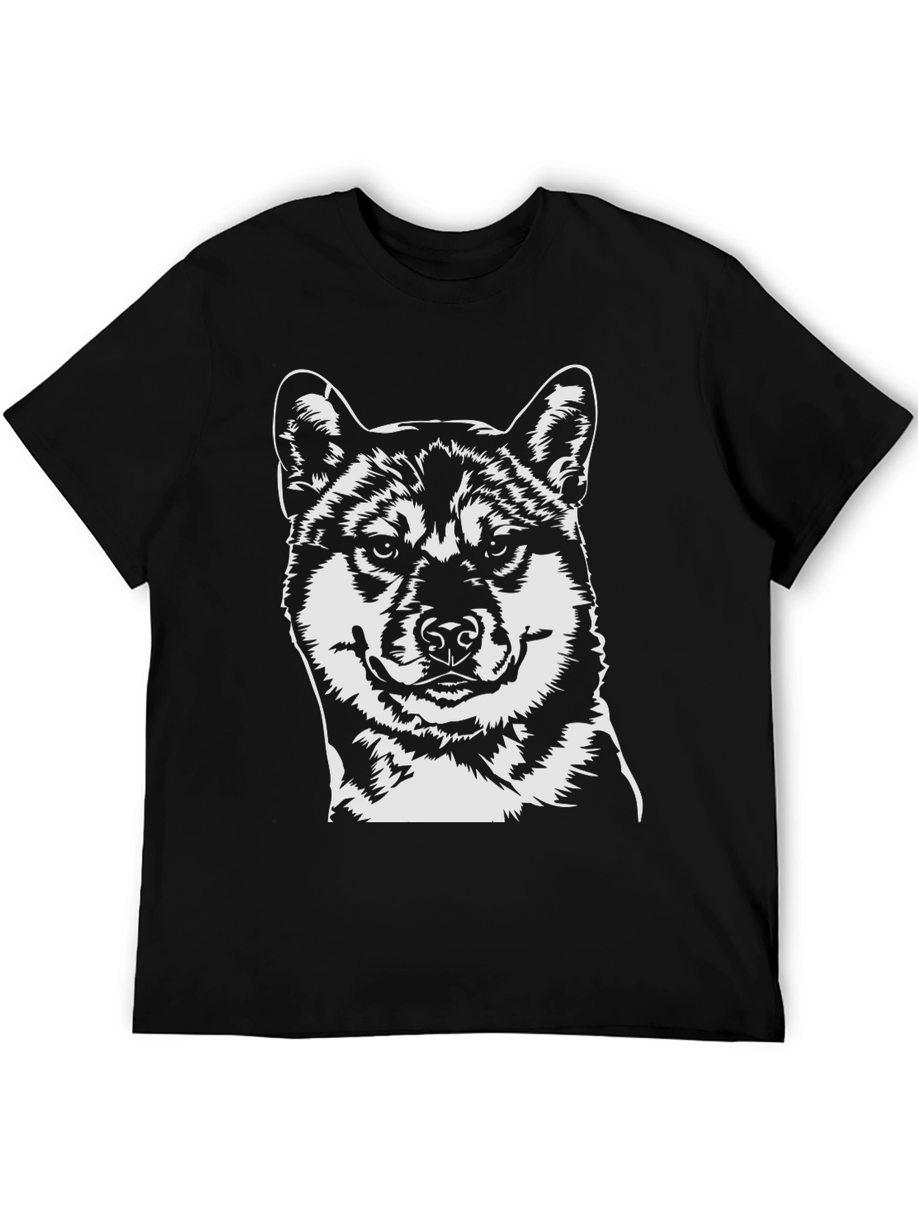 Shiba Inu Dog Graphic Black T-Shirt