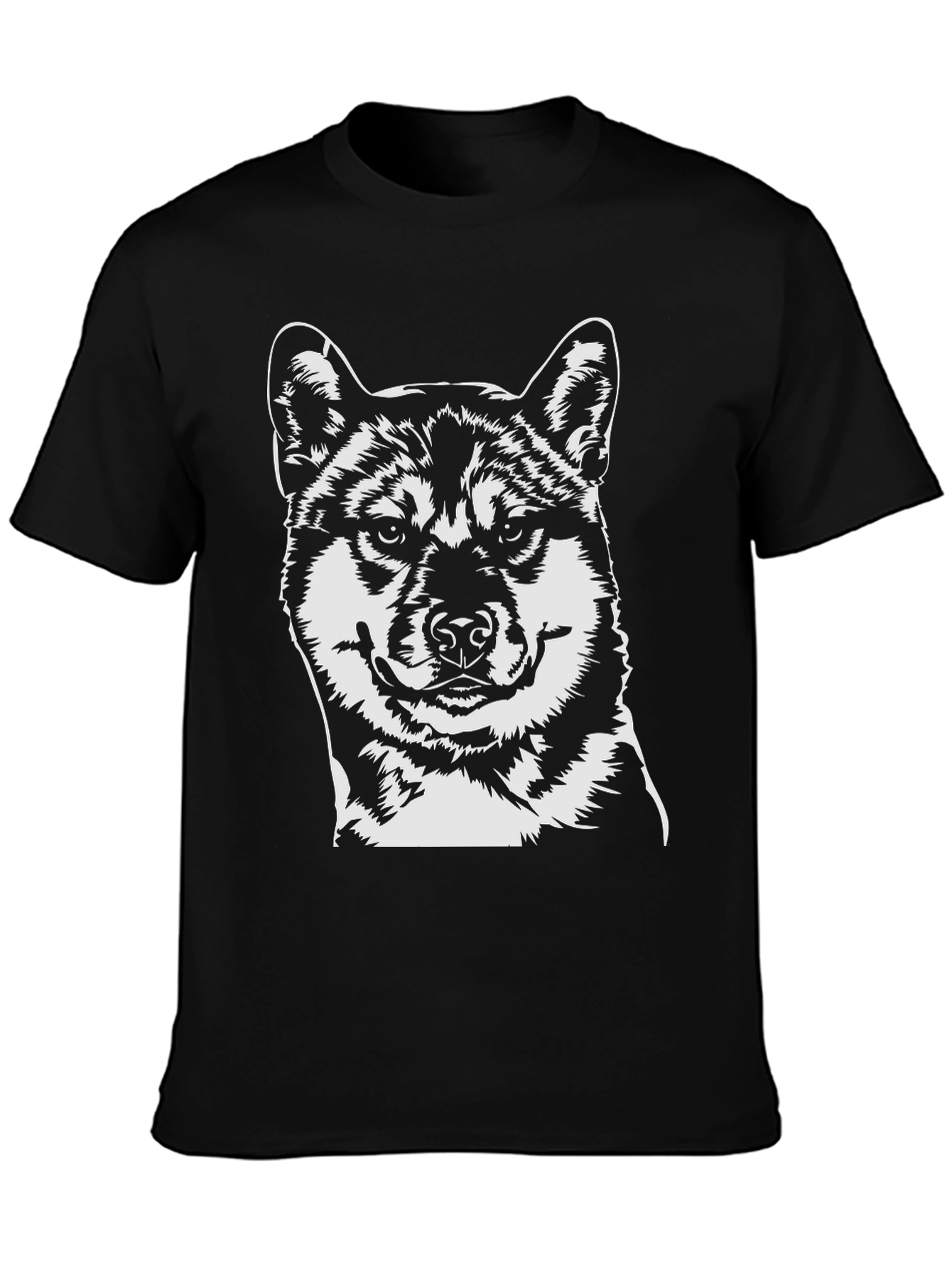 Shiba Inu Dog Graphic Black T-Shirt