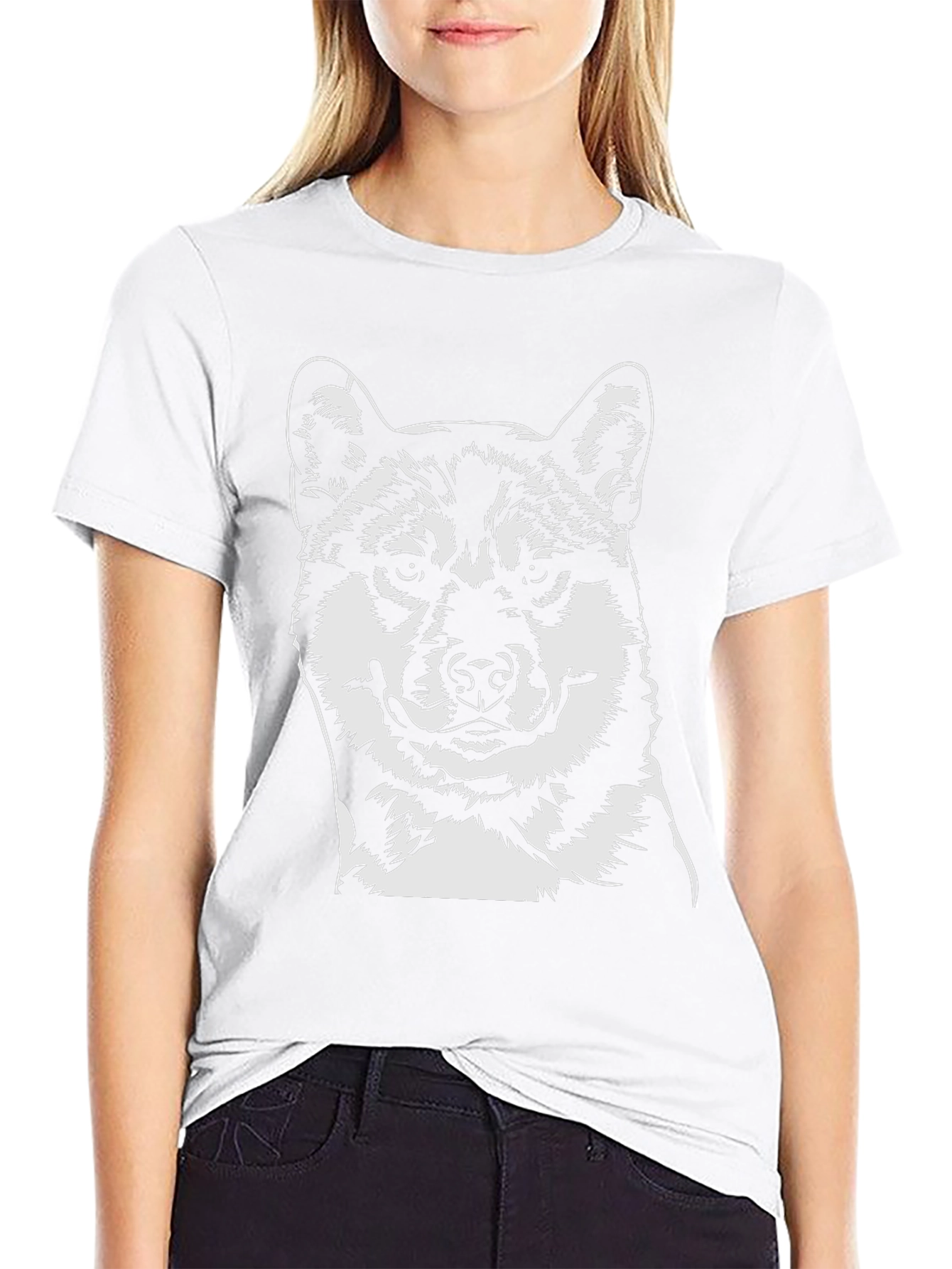 Shiba Inu Dog Graphic Black T-Shirt