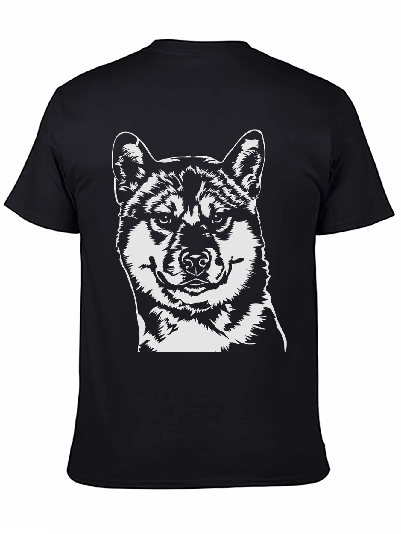 Shiba Inu Dog Graphic Black T-Shirt