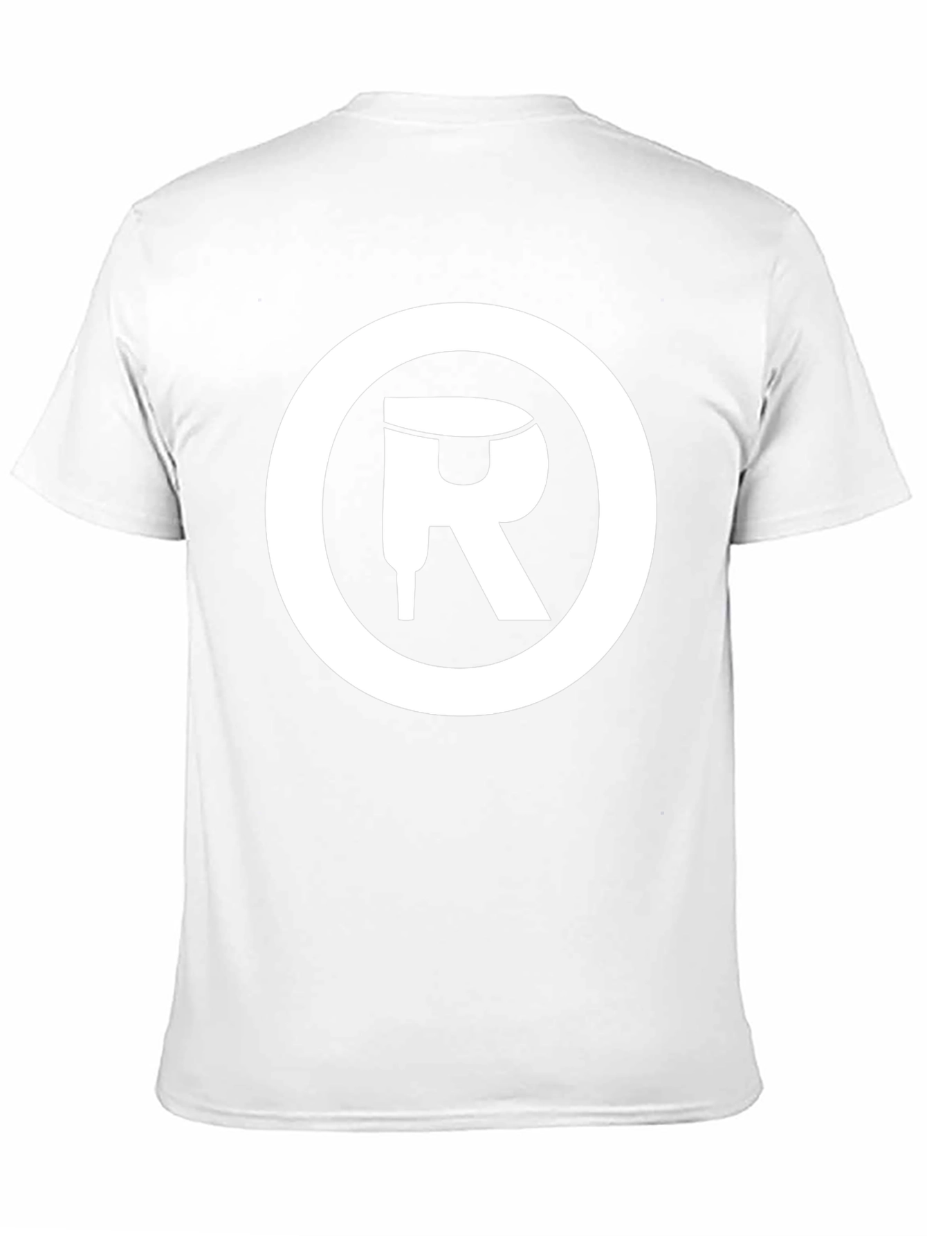 Graphic Tee: Black T-Shirt with White Circle Logo