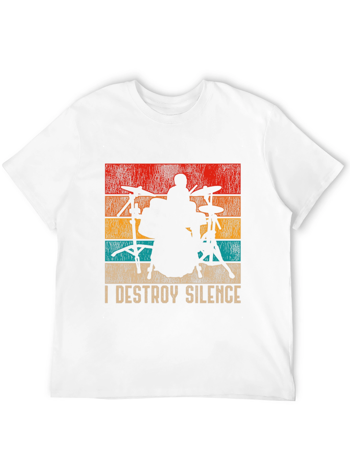I Destroy Silence Drummer Graphic T-Shirt