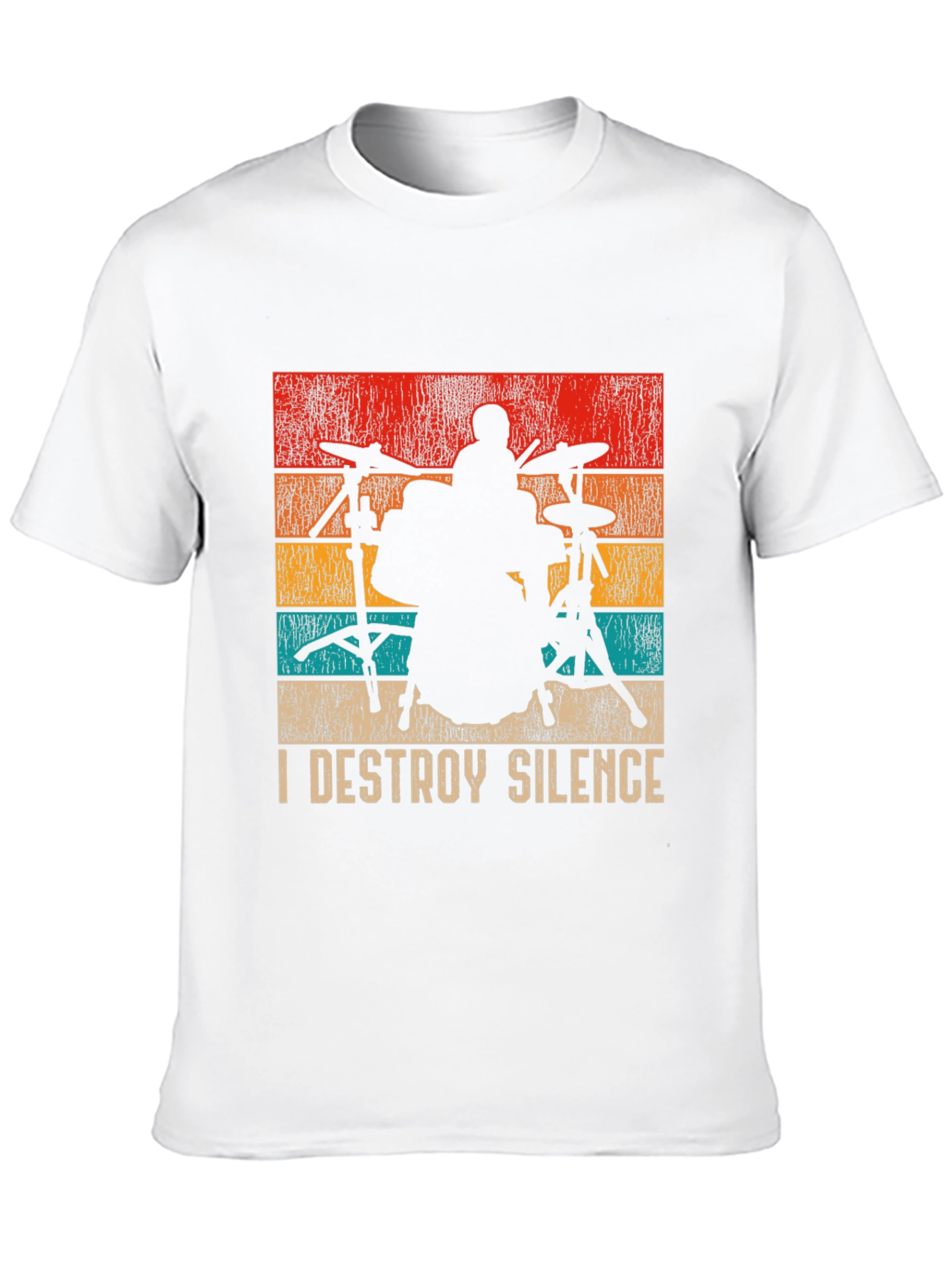 I Destroy Silence Drummer Graphic T-Shirt