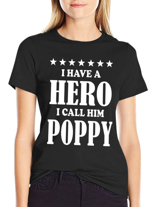 Hero Poppy T-Shirt - Gift for Grandfather