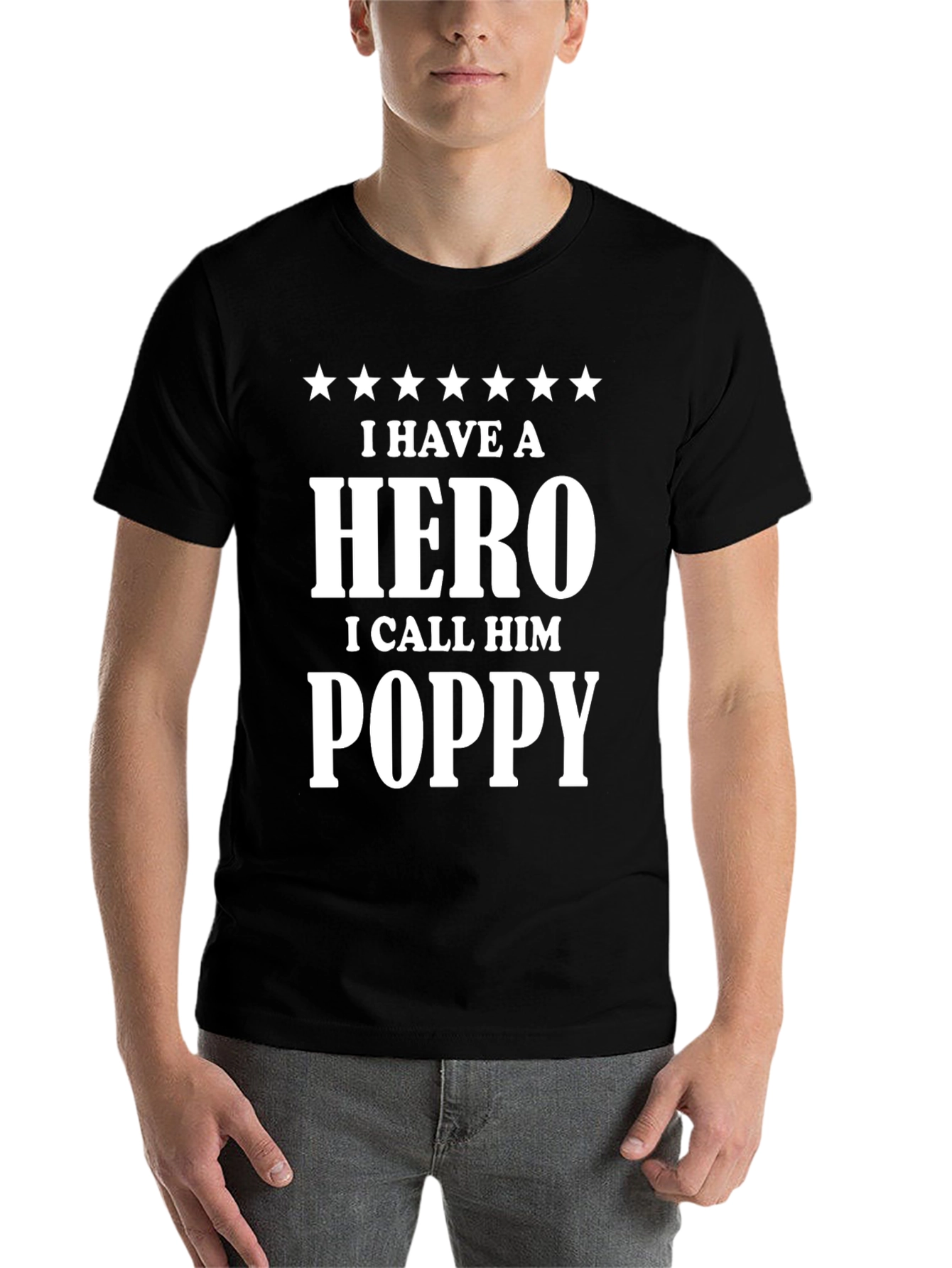 Hero Poppy T-Shirt - Gift for Grandfather