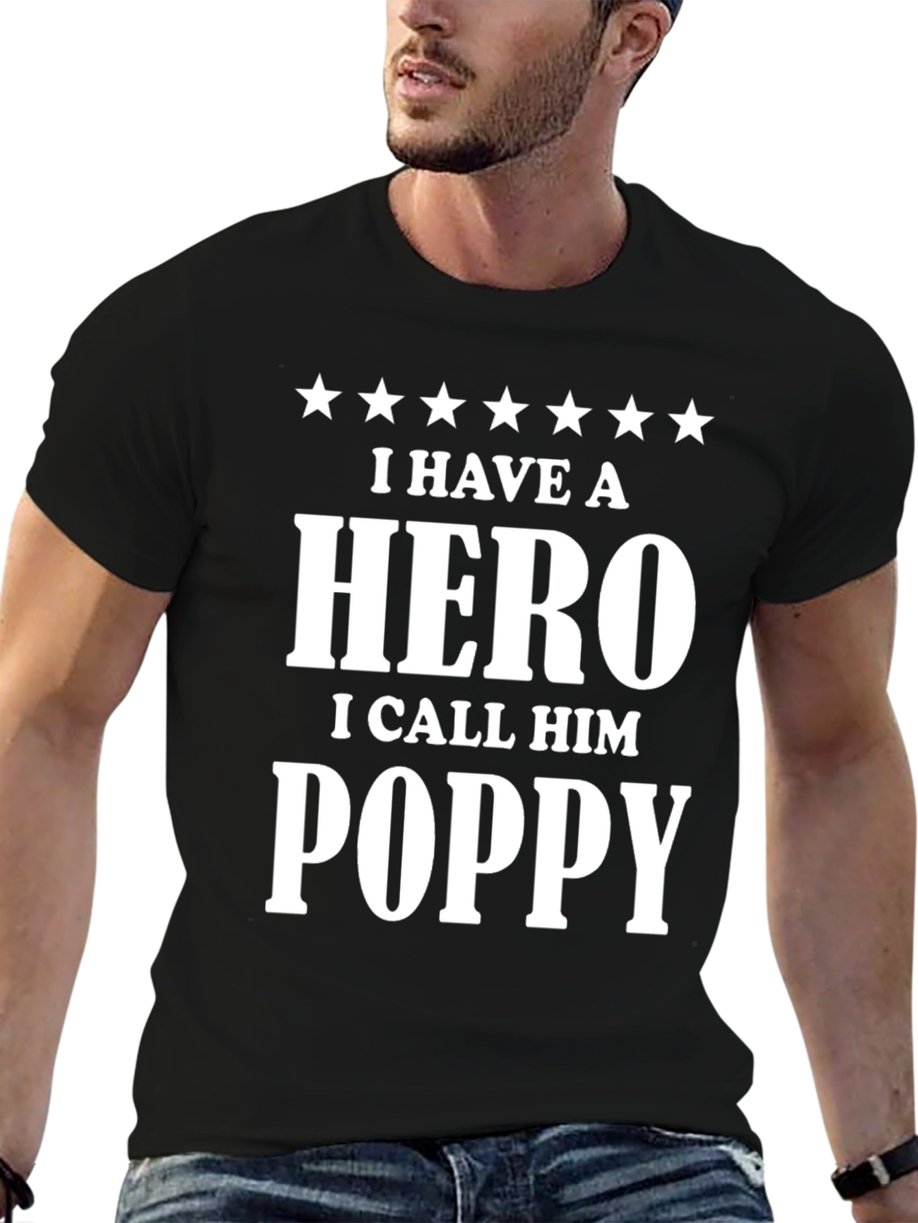 Hero Poppy T-Shirt - Gift for Grandfather