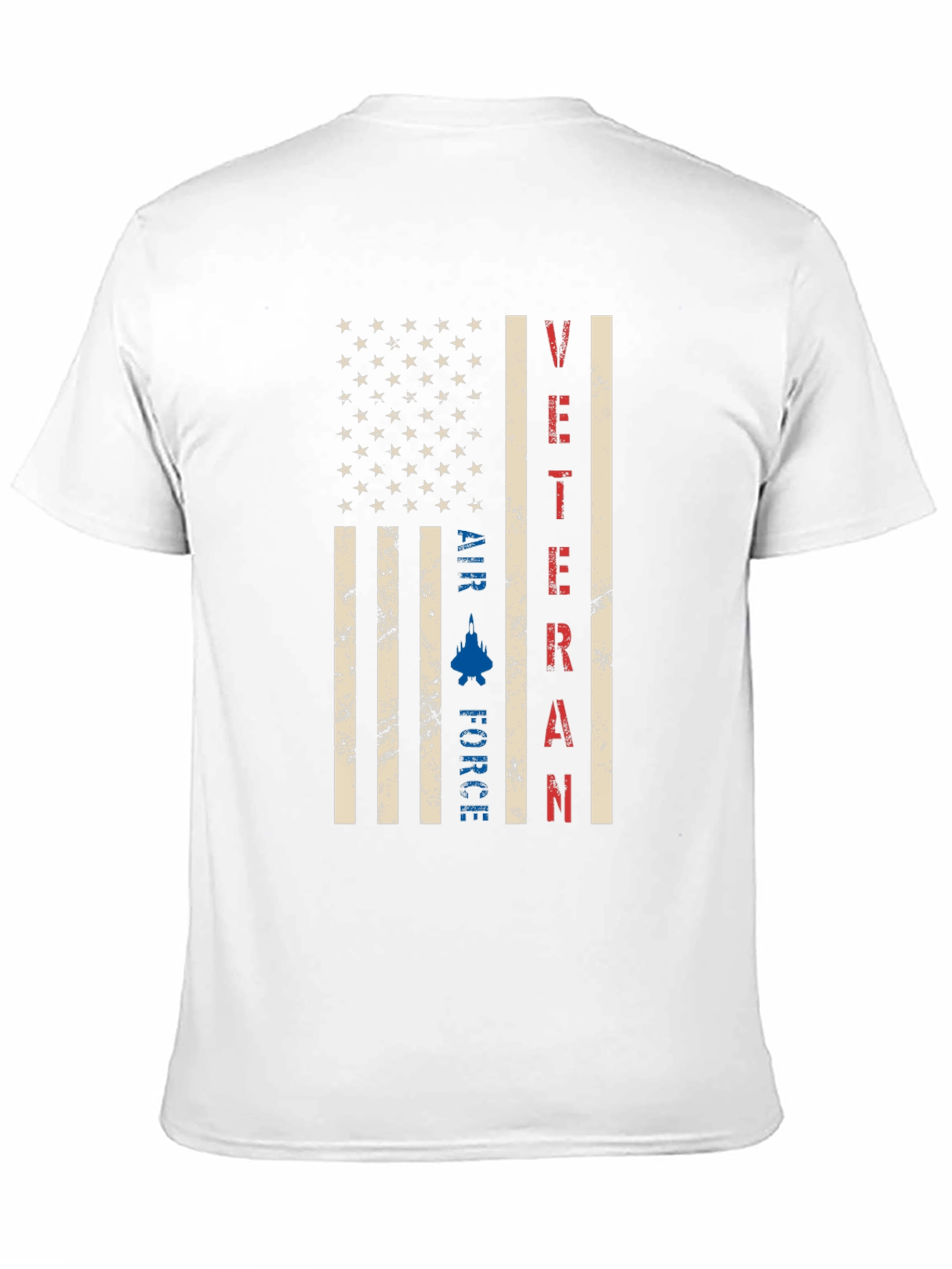 Air Force Veteran American Flag Graphic T-Shirt