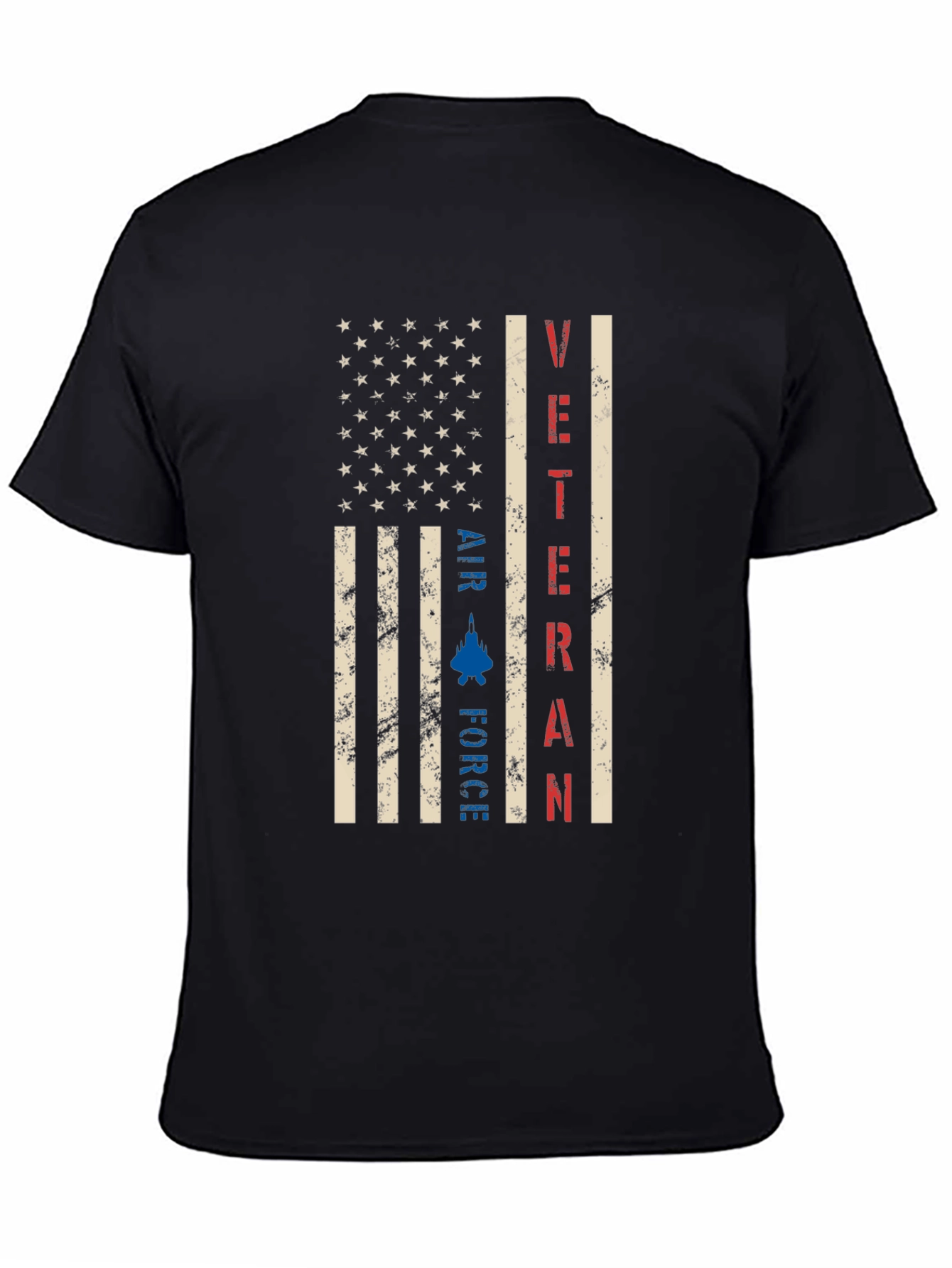 Air Force Veteran American Flag Graphic T-Shirt