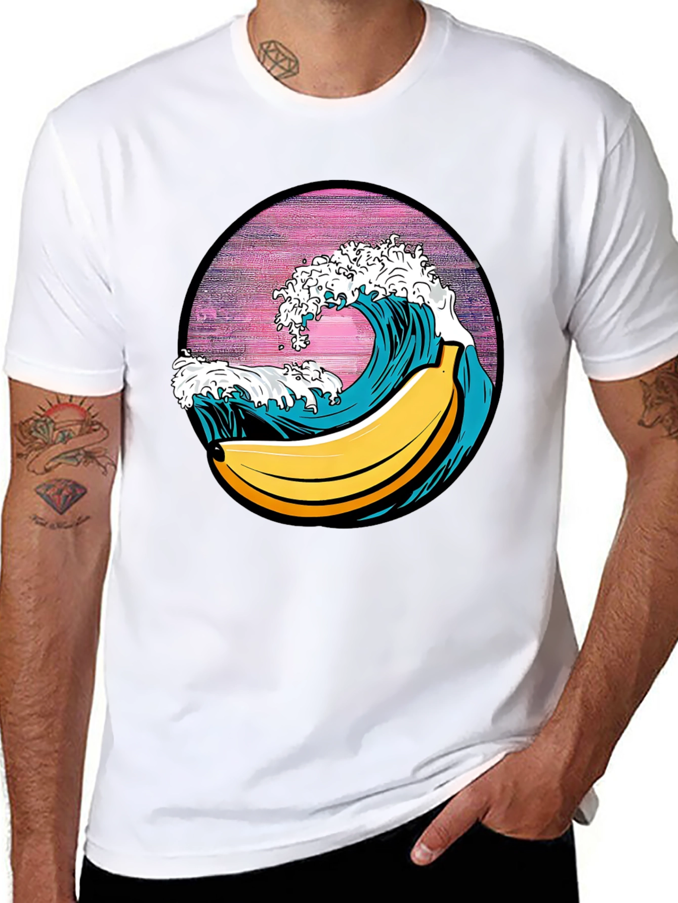 Banana Wave Graphic Tee - Surfs Up!