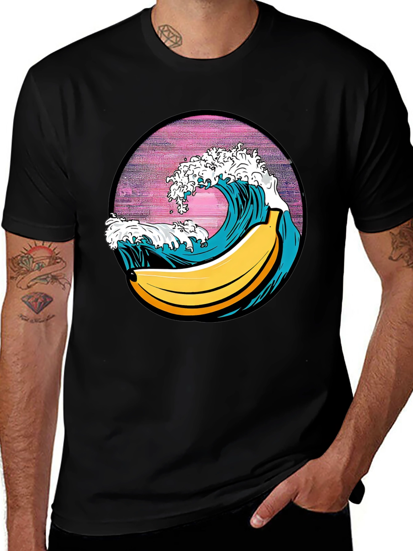Banana Wave Graphic Tee - Surfs Up!