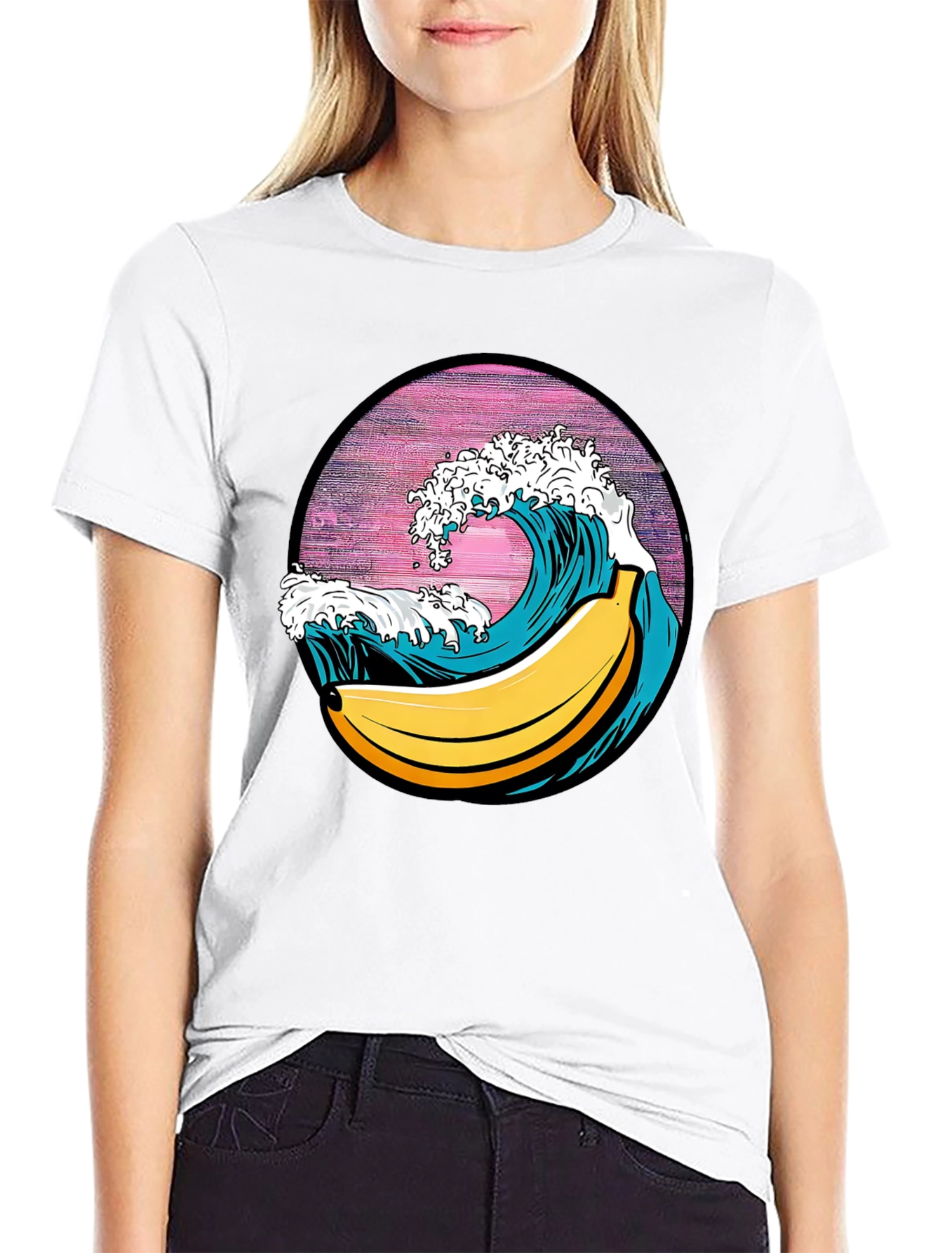 Banana Wave Graphic Tee - Surfs Up!