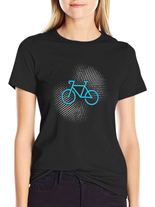 Cool Bicycle Graphic Tee - Black Casual T-Shirt