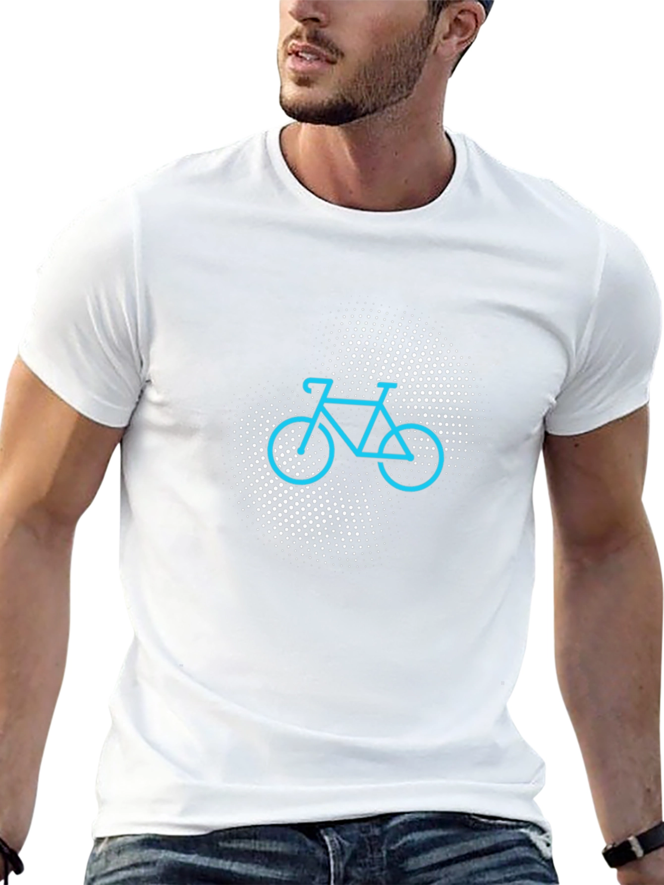 Cool Bicycle Graphic Tee - Black Casual T-Shirt