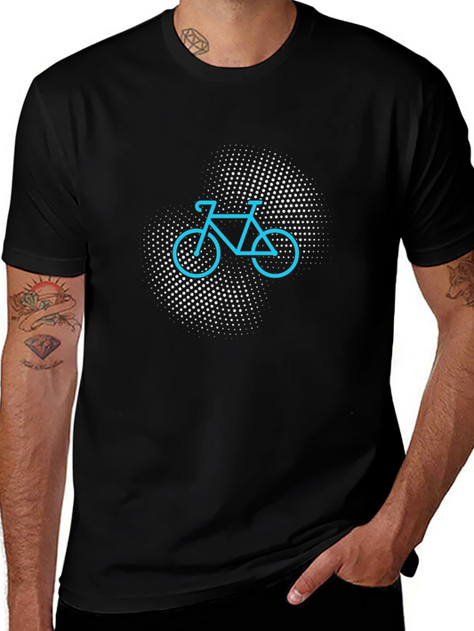 Cool Bicycle Graphic Tee - Black Casual T-Shirt