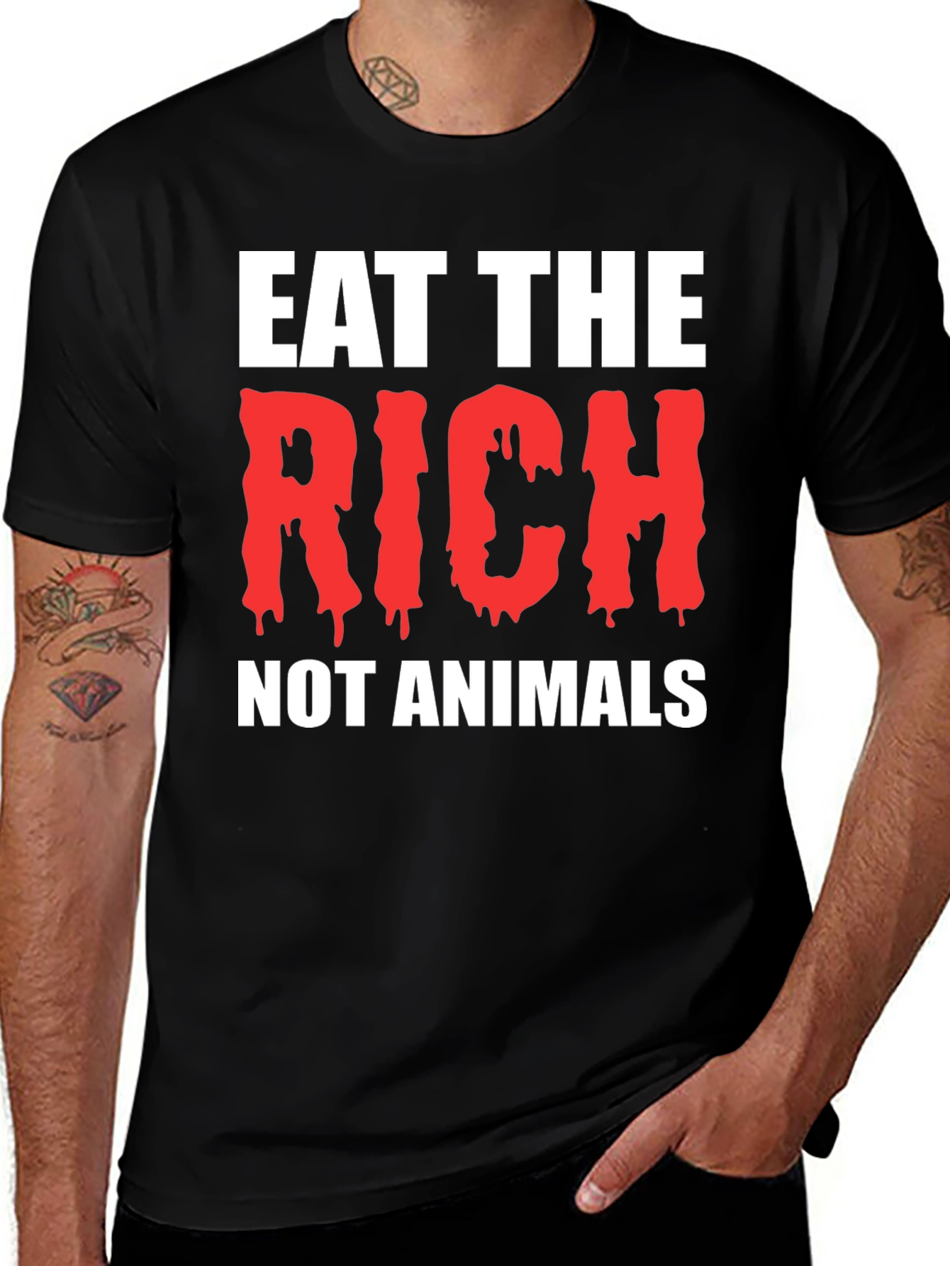 Eat The Rich Black T-Shirt