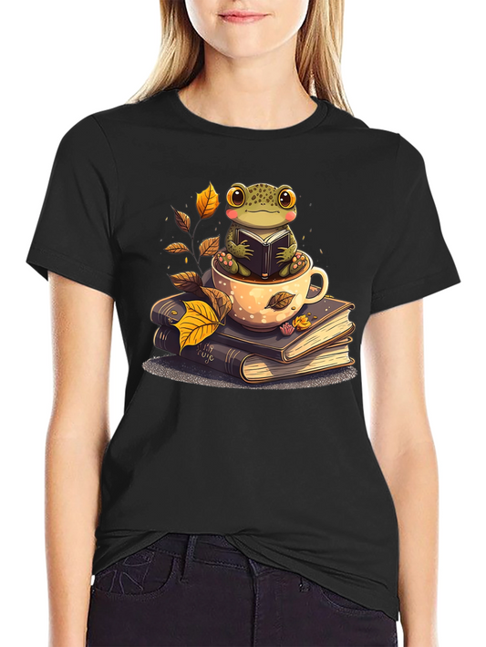 Frog Reading Book T-Shirt