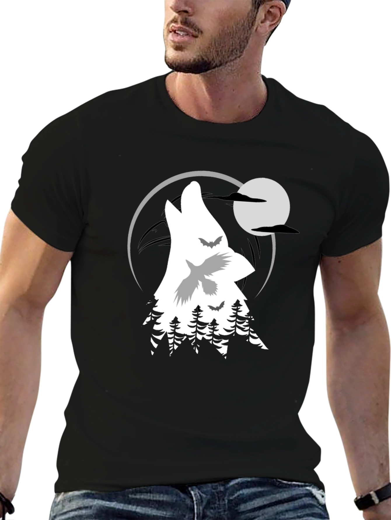 Wolf Moon Graphic T-Shirt