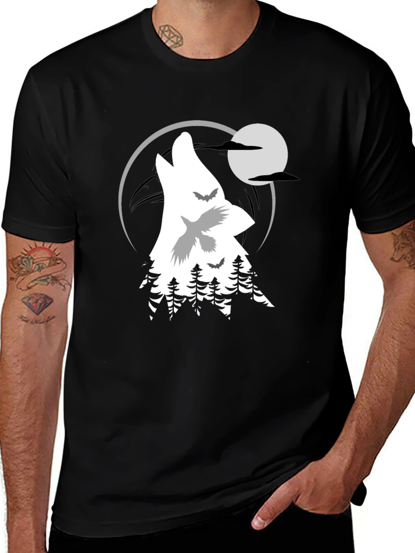 Wolf Moon Graphic T-Shirt
