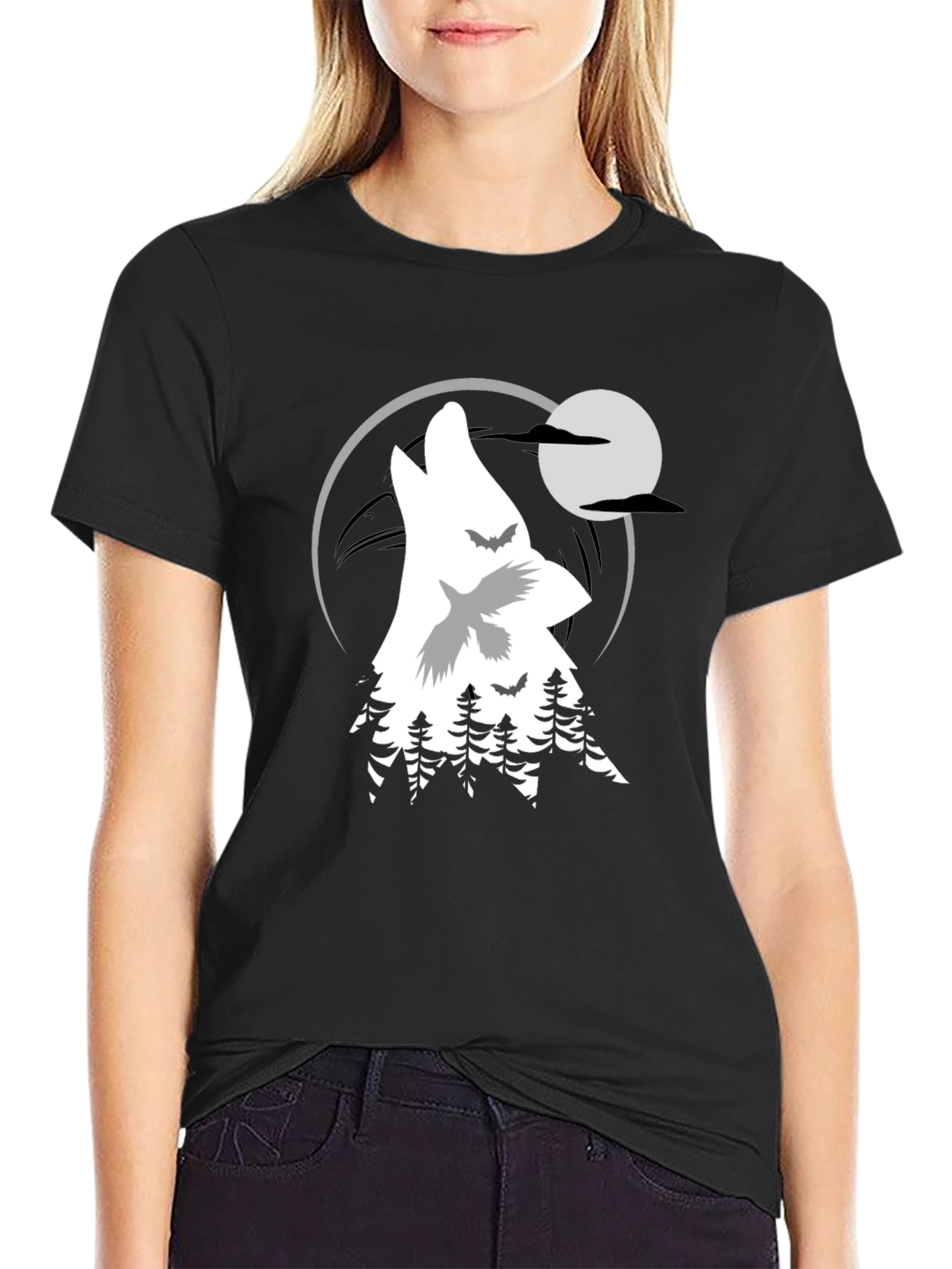 Wolf Moon Graphic T-Shirt