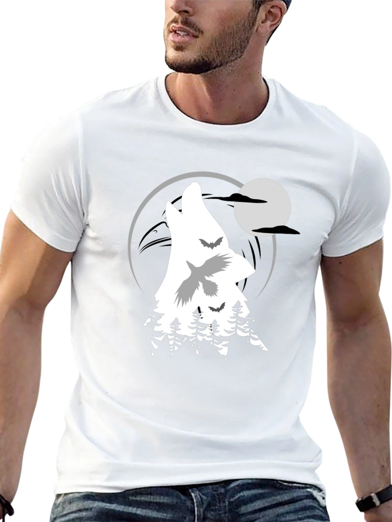 Wolf Moon Graphic T-Shirt