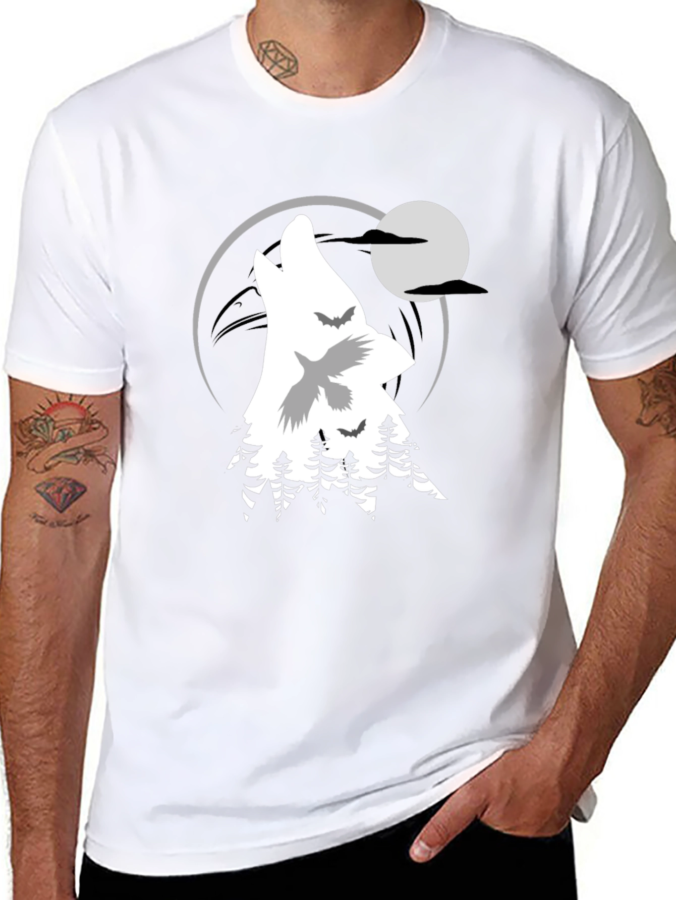 Wolf Moon Graphic T-Shirt