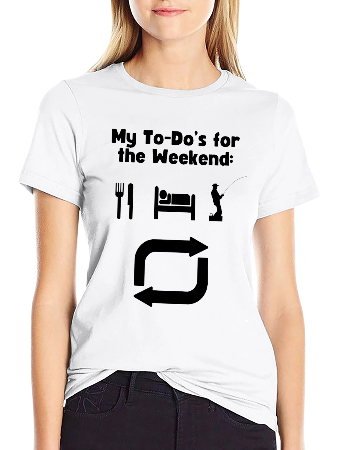 Weekend To-Do T-Shirt: Eat Sleep Fish Repeat