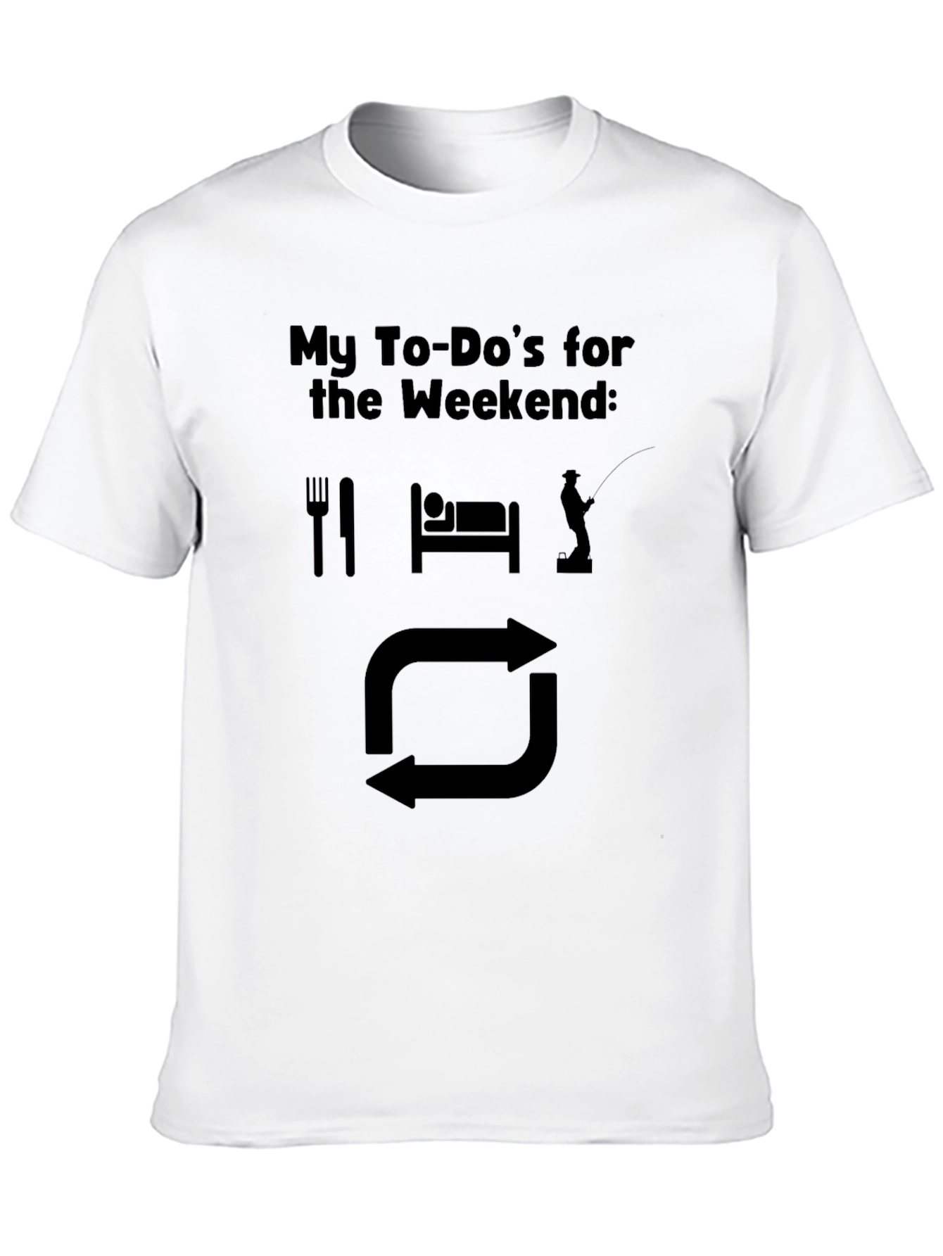 Weekend To-Do T-Shirt: Eat Sleep Fish Repeat