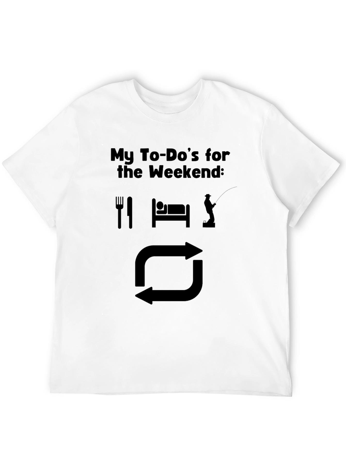 Weekend To-Do T-Shirt: Eat Sleep Fish Repeat