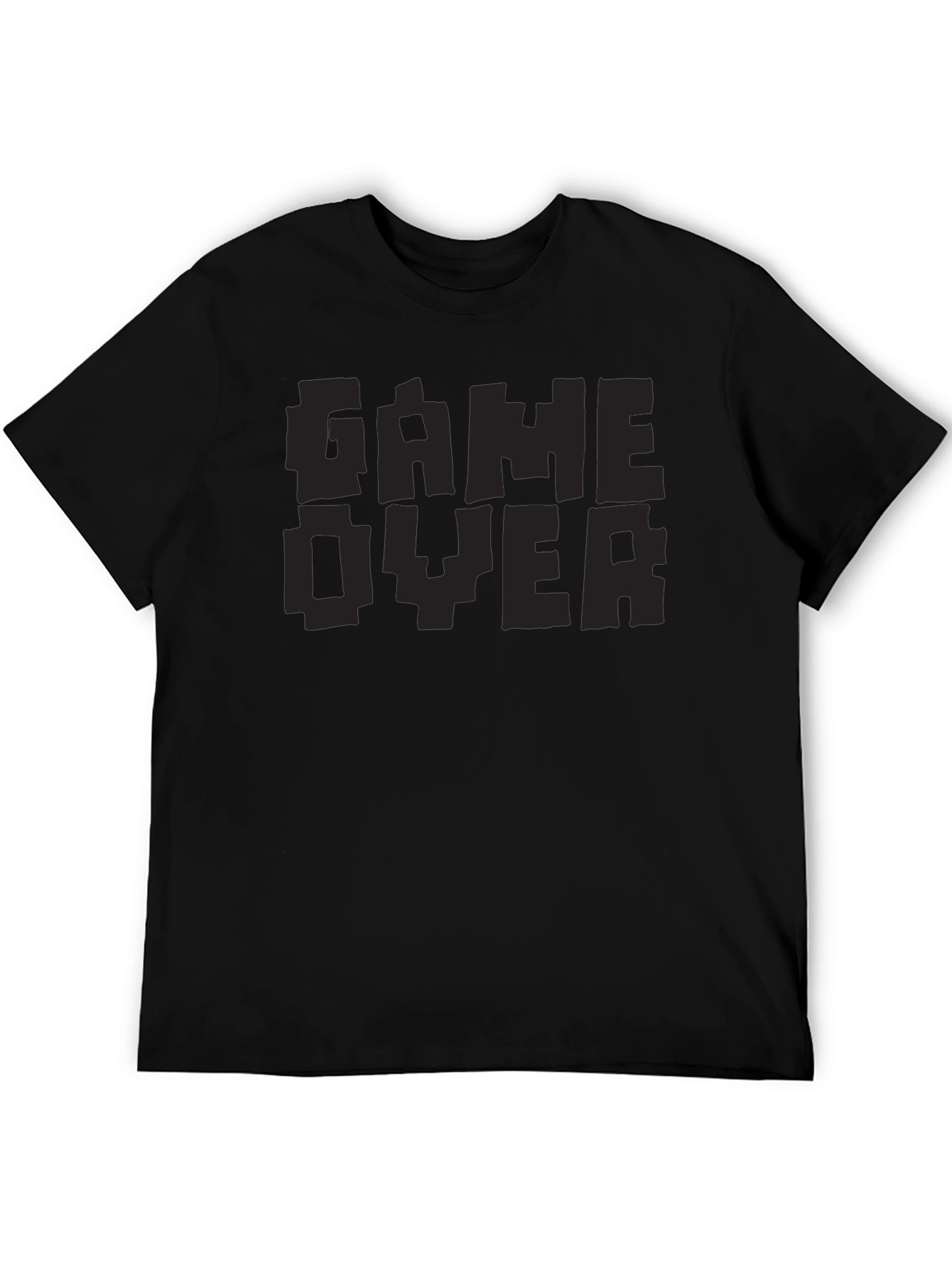 Game Over Pixel Art T-Shirt - Black