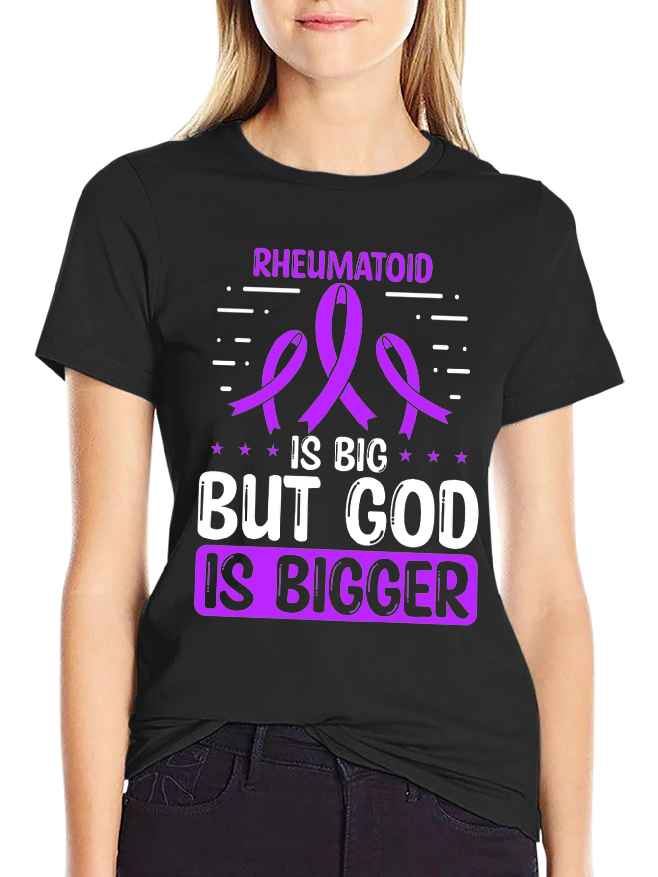 Rheumatoid Awareness T-Shirt - God is Bigger