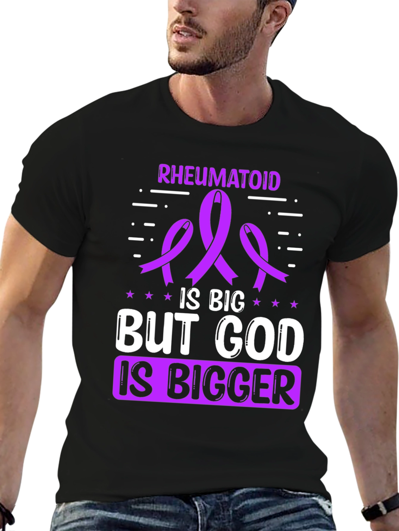 Rheumatoid Awareness T-Shirt - God is Bigger