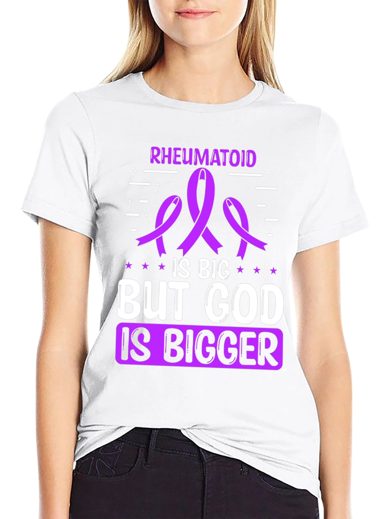 Rheumatoid Awareness T-Shirt - God is Bigger