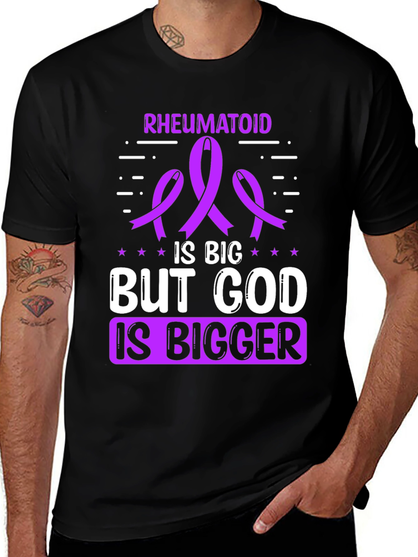 Rheumatoid Awareness T-Shirt - God is Bigger