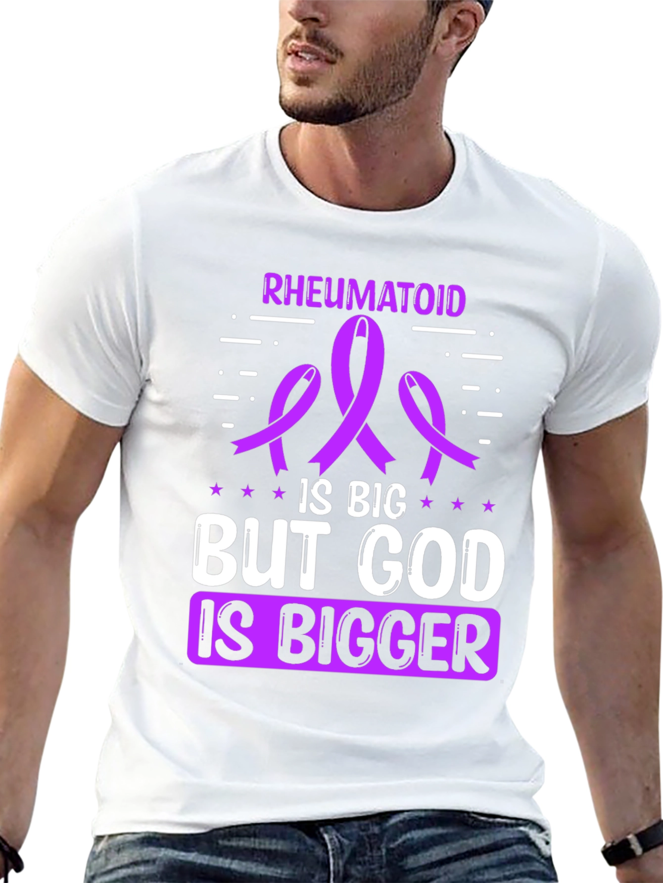 Rheumatoid Awareness T-Shirt - God is Bigger