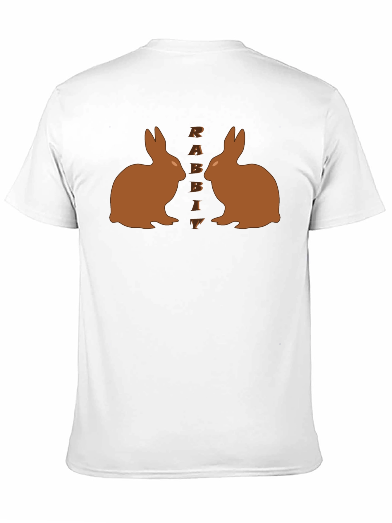 Rabbit Graphic Tee - Black Casual T-Shirt