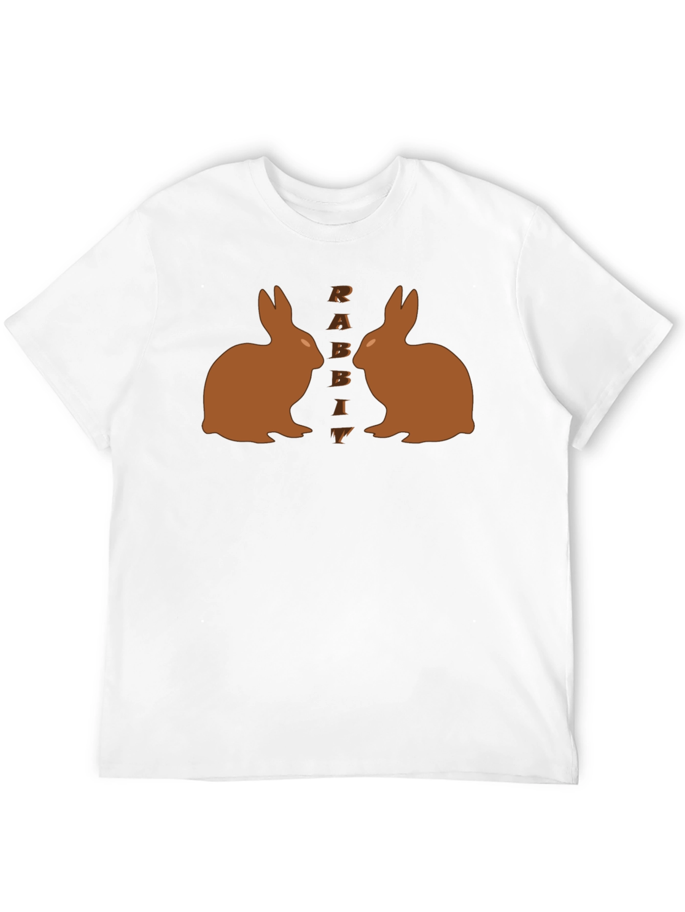 Rabbit Graphic Tee - Black Casual T-Shirt