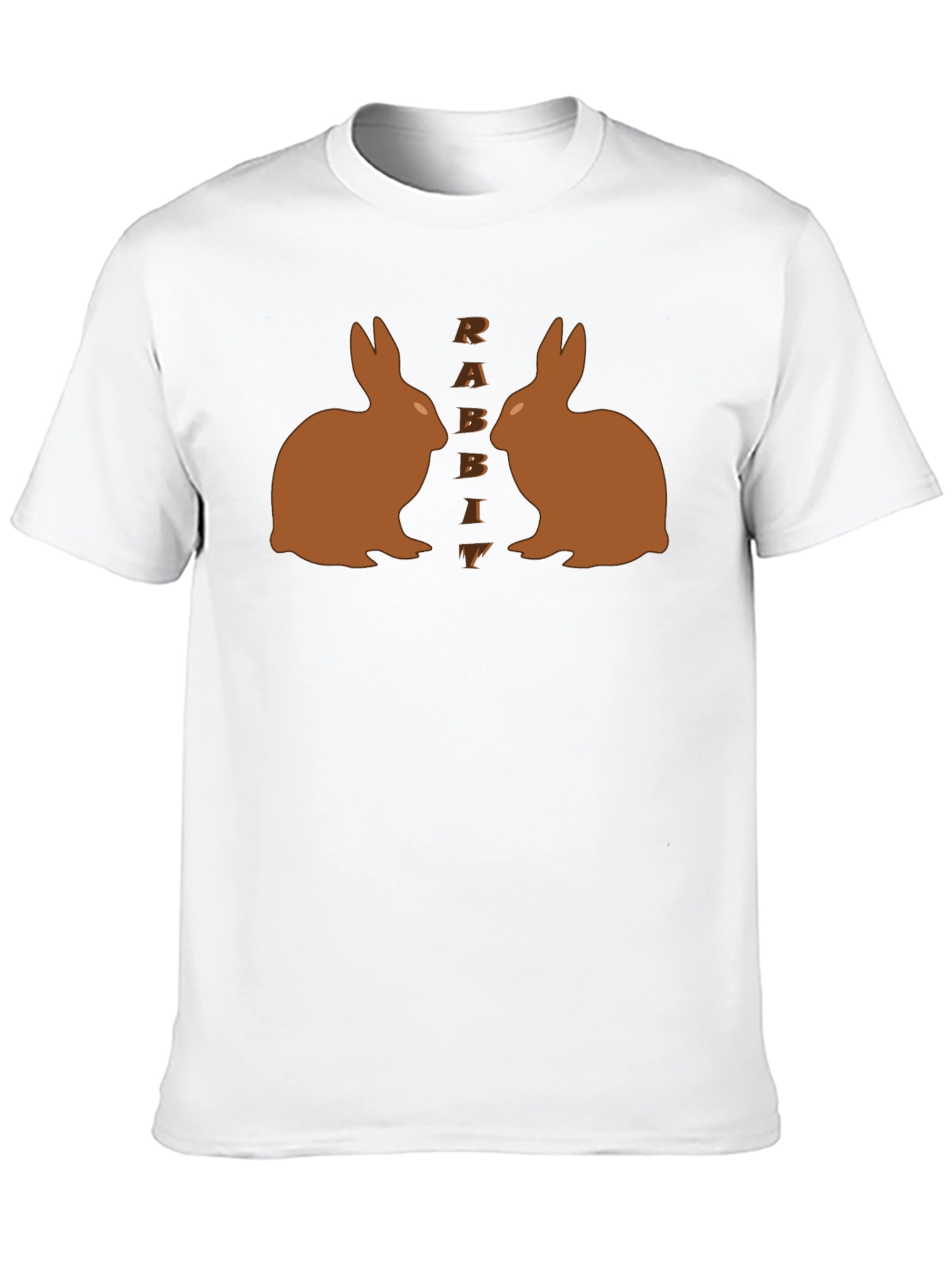 Rabbit Graphic Tee - Black Casual T-Shirt