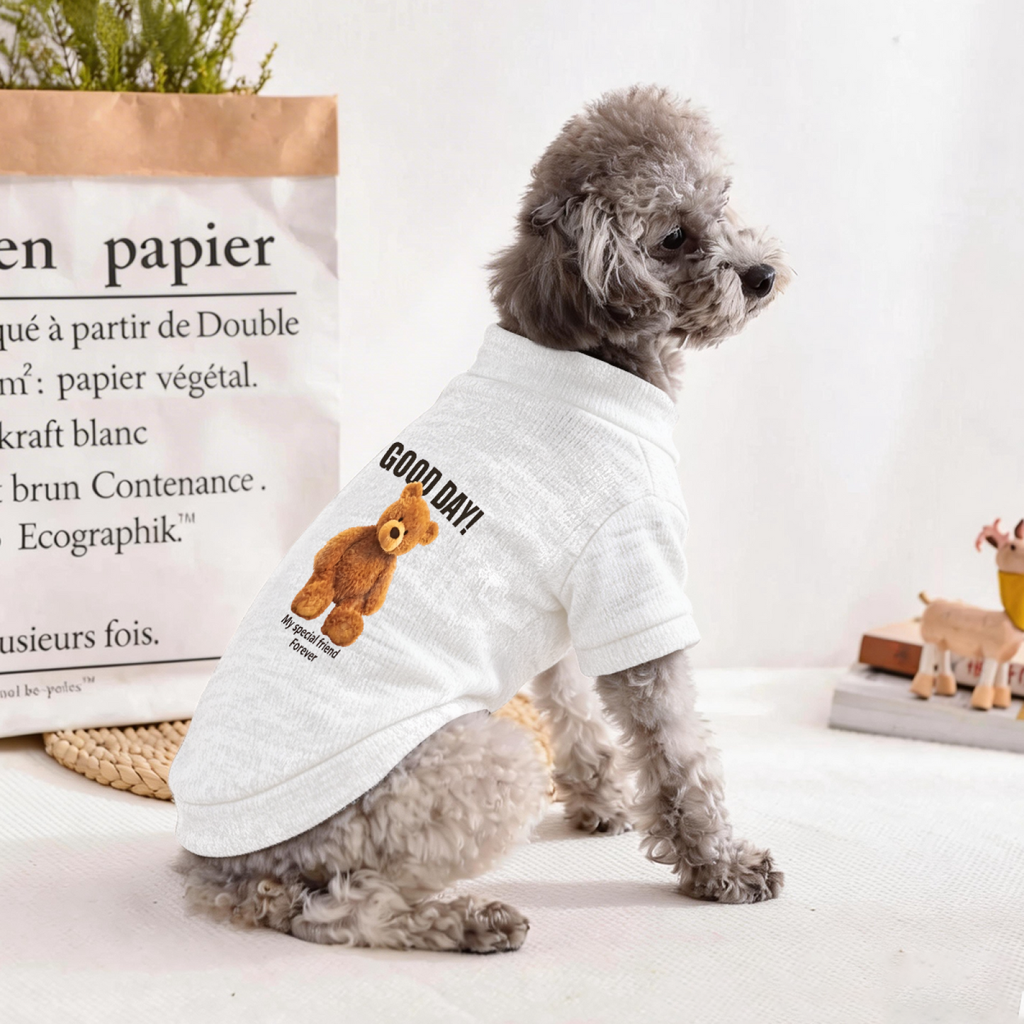 GOOD DAY Teddy Bear My Special Friend Pet Sweater