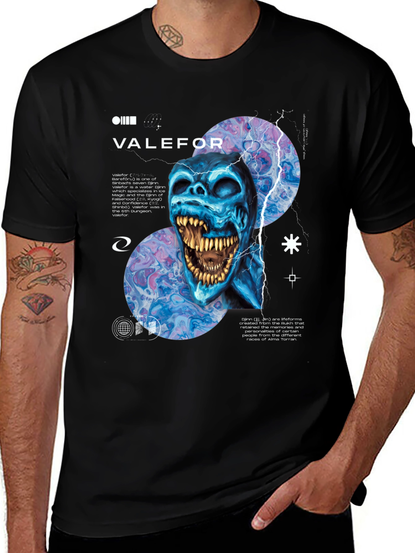 Valefor Graphic Tee - Water Djinn Design